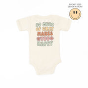 Smiley Pocket on Front w/ Do More Of What Makes You Happy on Back - Child Tee Little Mama Shirt Shop