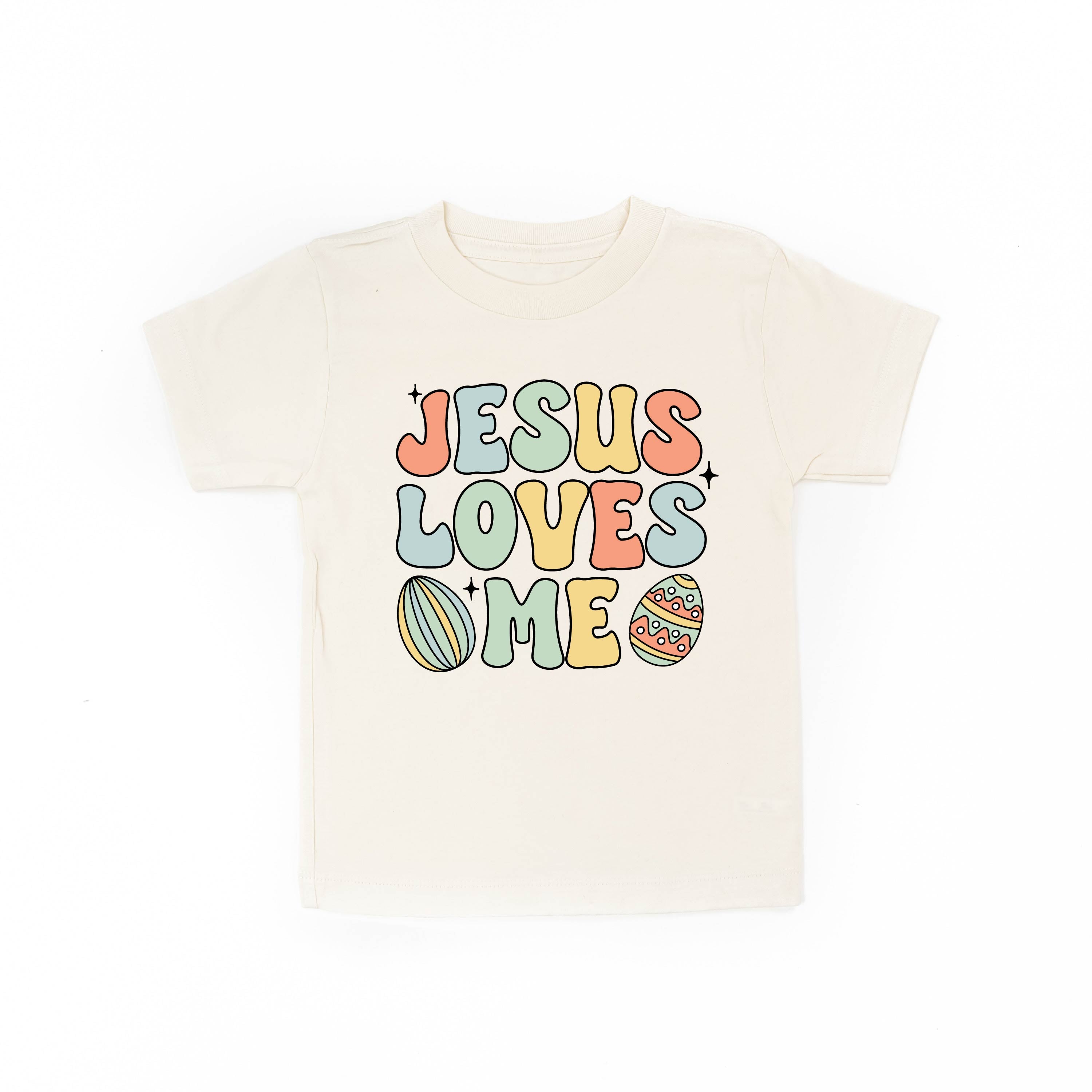 Easter Eggs Jesus Loves Me - Boy Version - Child Tee Little Mama Shirt Shop