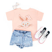 Pink Checkered Bunny - Child Tee Little Mama Shirt Shop