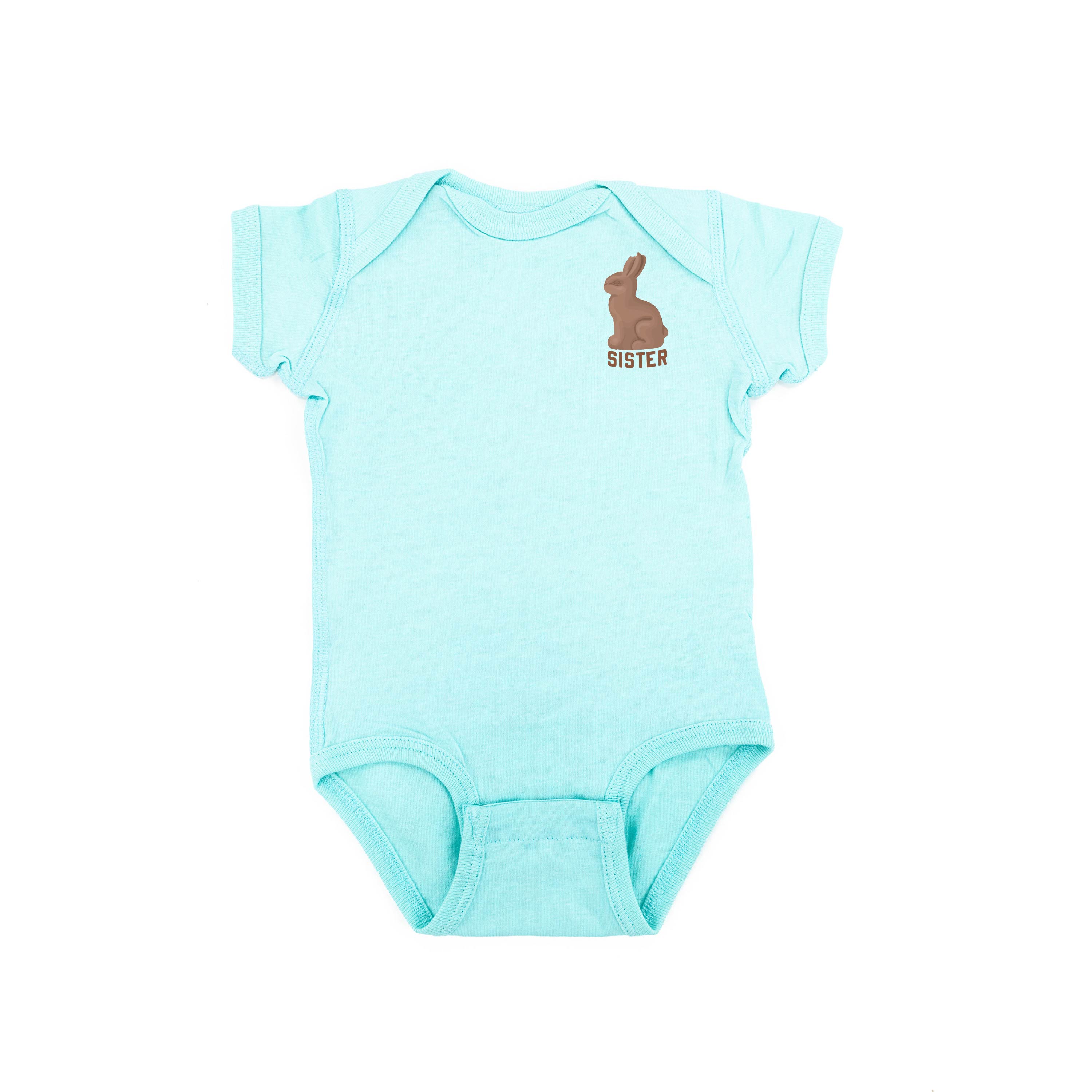 Sister - Chocolate Bunny (pocket) - Child Tee Little Mama Shirt Shop