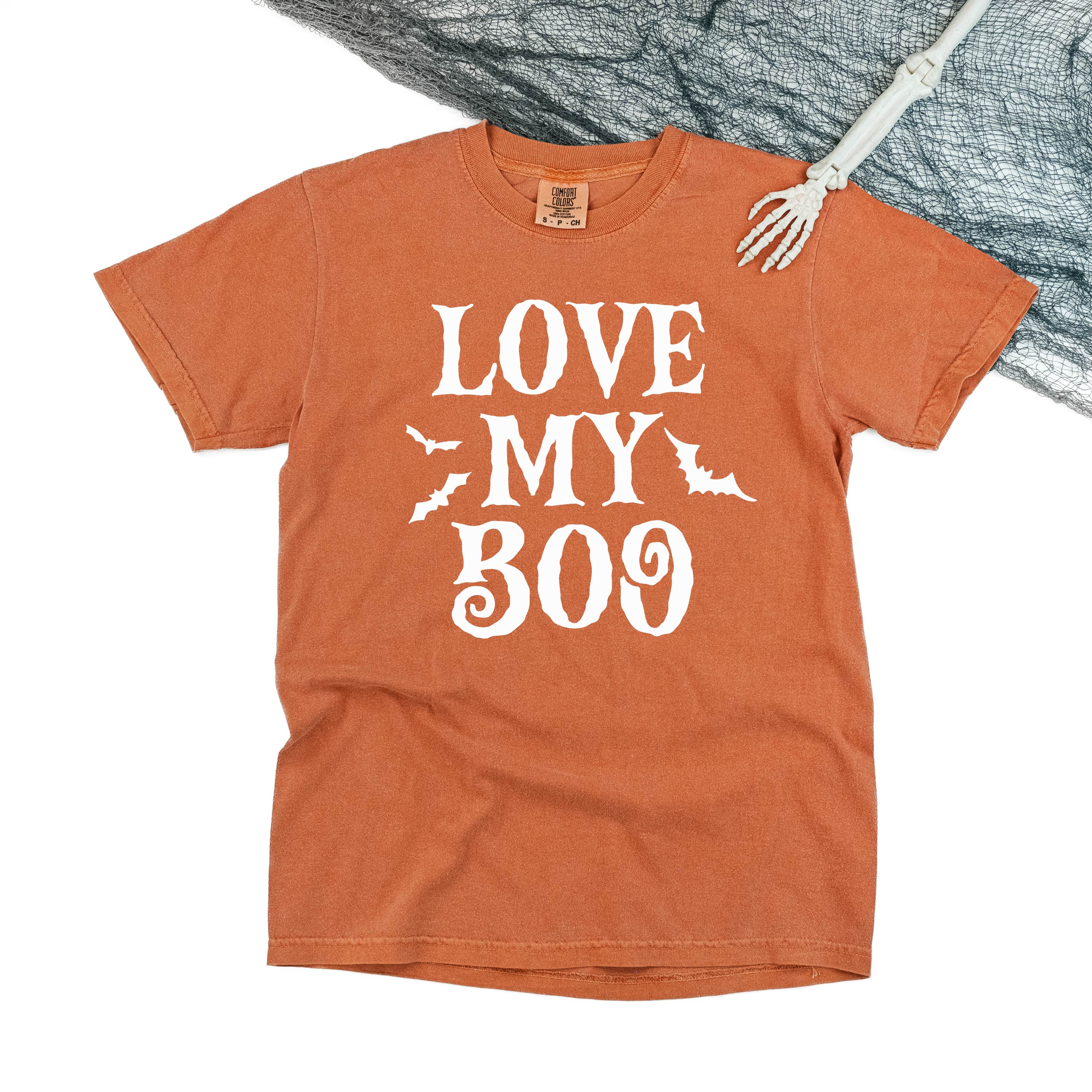Love My Boo (Bats) - Singular - Comfort Colors Tee Little Mama Shirt Shop