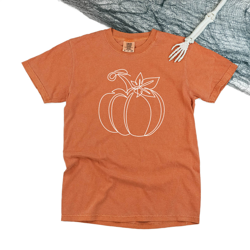 Outline Pumpkin - SHORT SLEEVE COMFORT COLORS TEE
