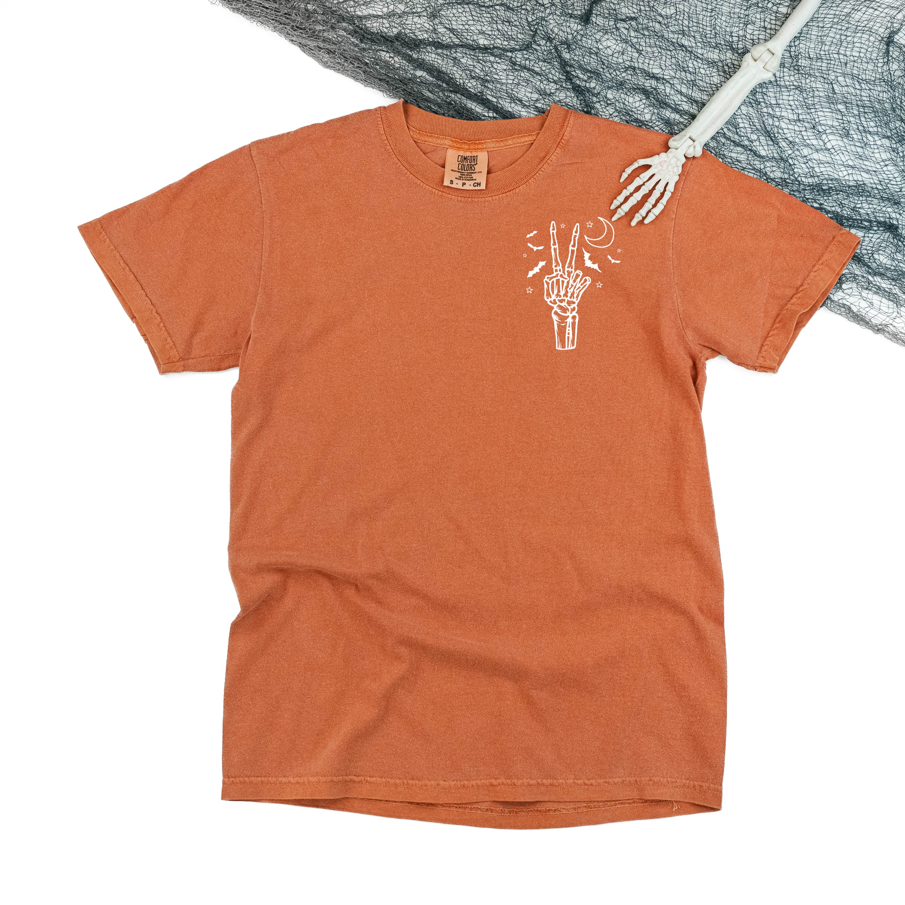 Peace - Skeleton - Comfort Colors tee Little Mama Shirt Shop