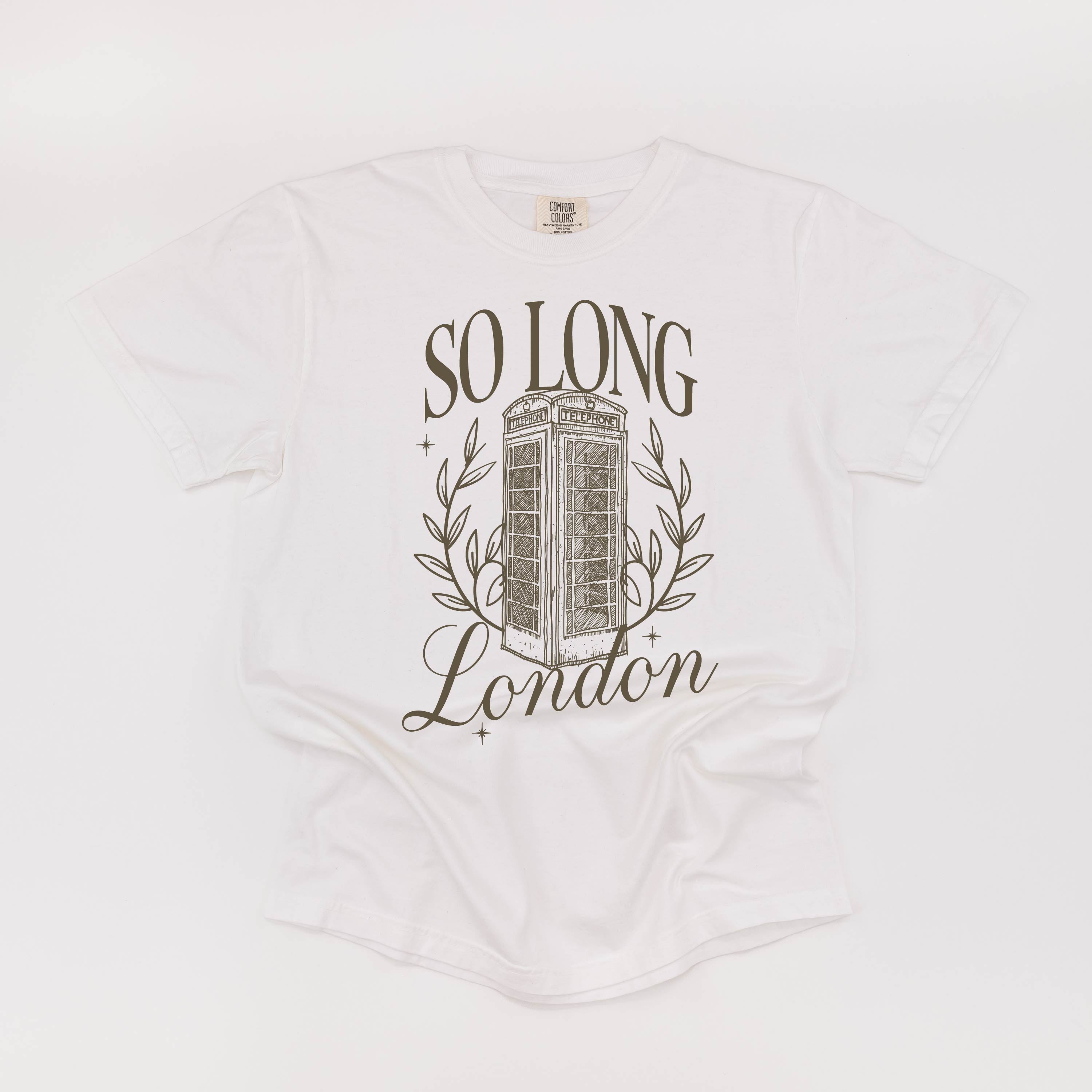 SO LONG LONDON - Short Sleeve Comfort Colors Little Mama Shirt Shop LLC