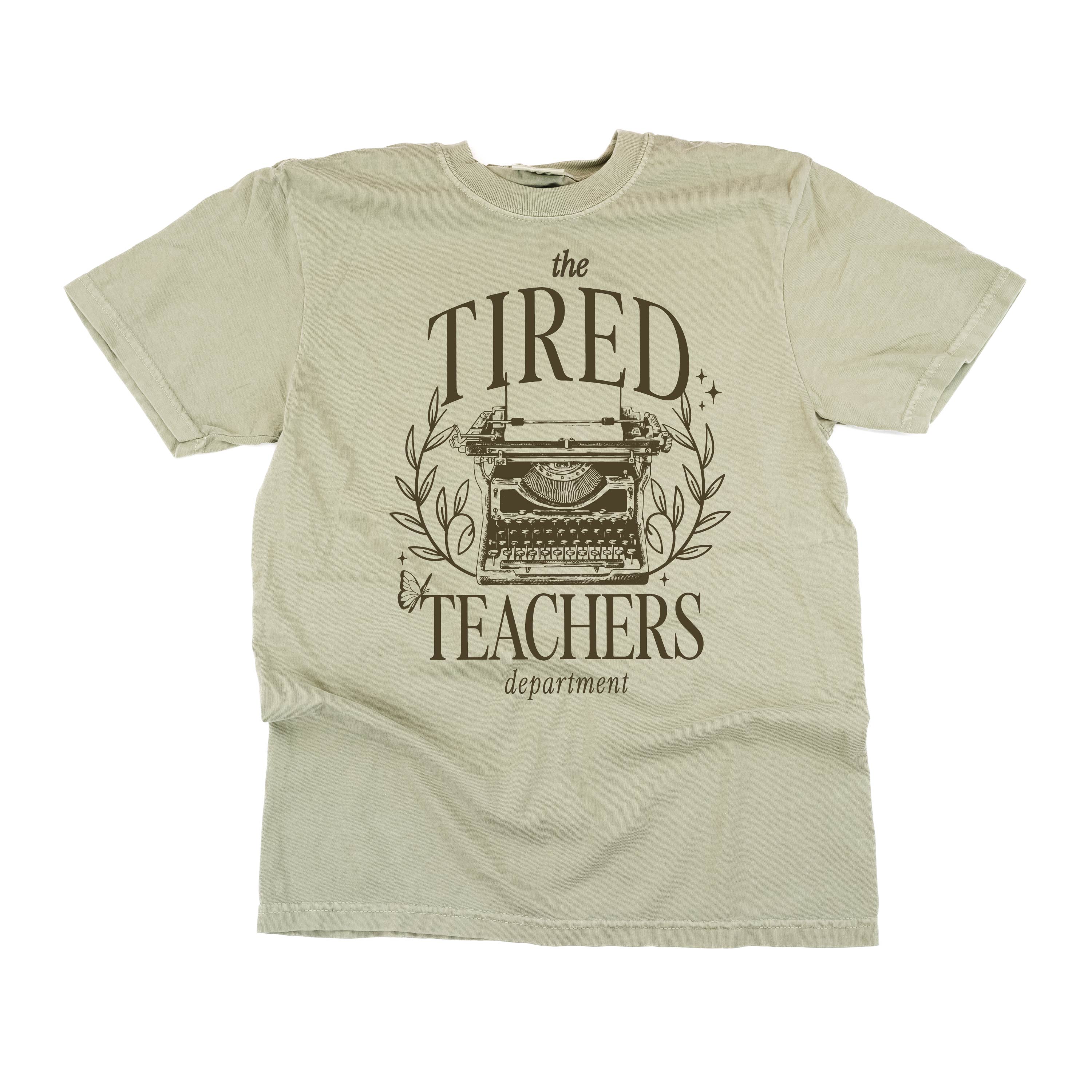 TEACHER - THE TIRED TEACHERS DEPARTMENT - Short Sleeve Comfort Colors Little Mama Shirt Shop LLC