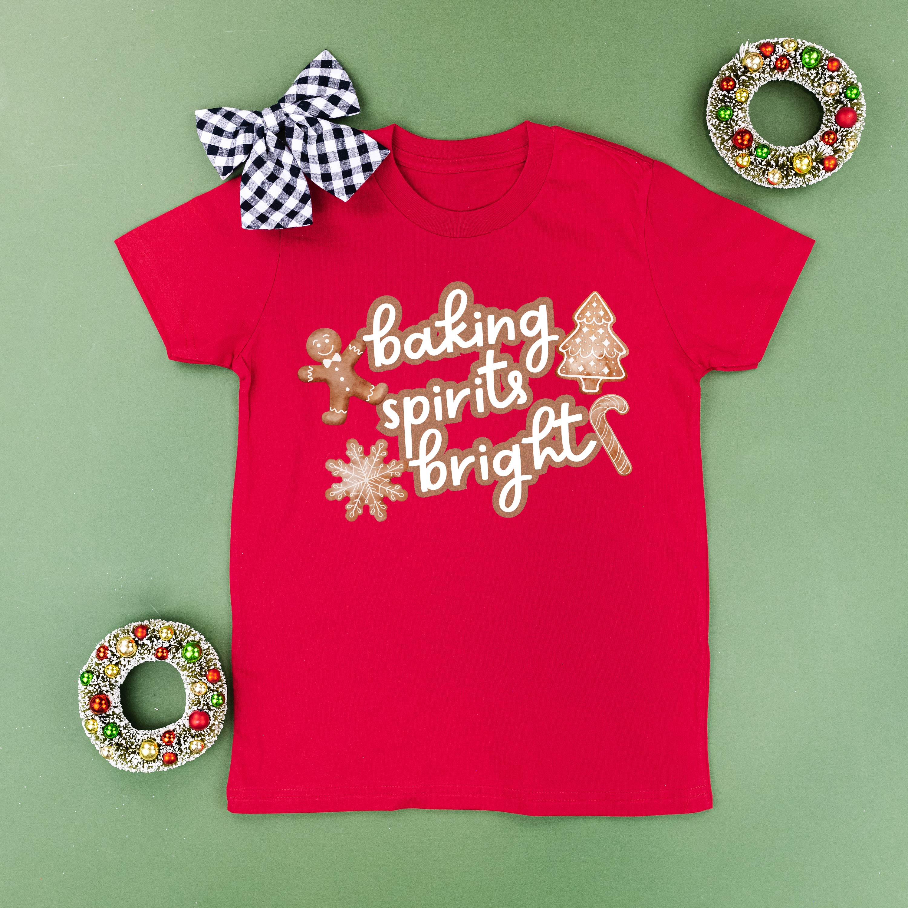 Baking Spirits Bright - Child Tee Little Mama Shirt Shop