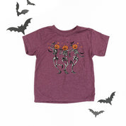 Pumpkin Head Dancing Skellies - Child Tee Little Mama Shirt Shop