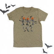 Pumpkin Head Dancing Skellies - Child Tee Little Mama Shirt Shop