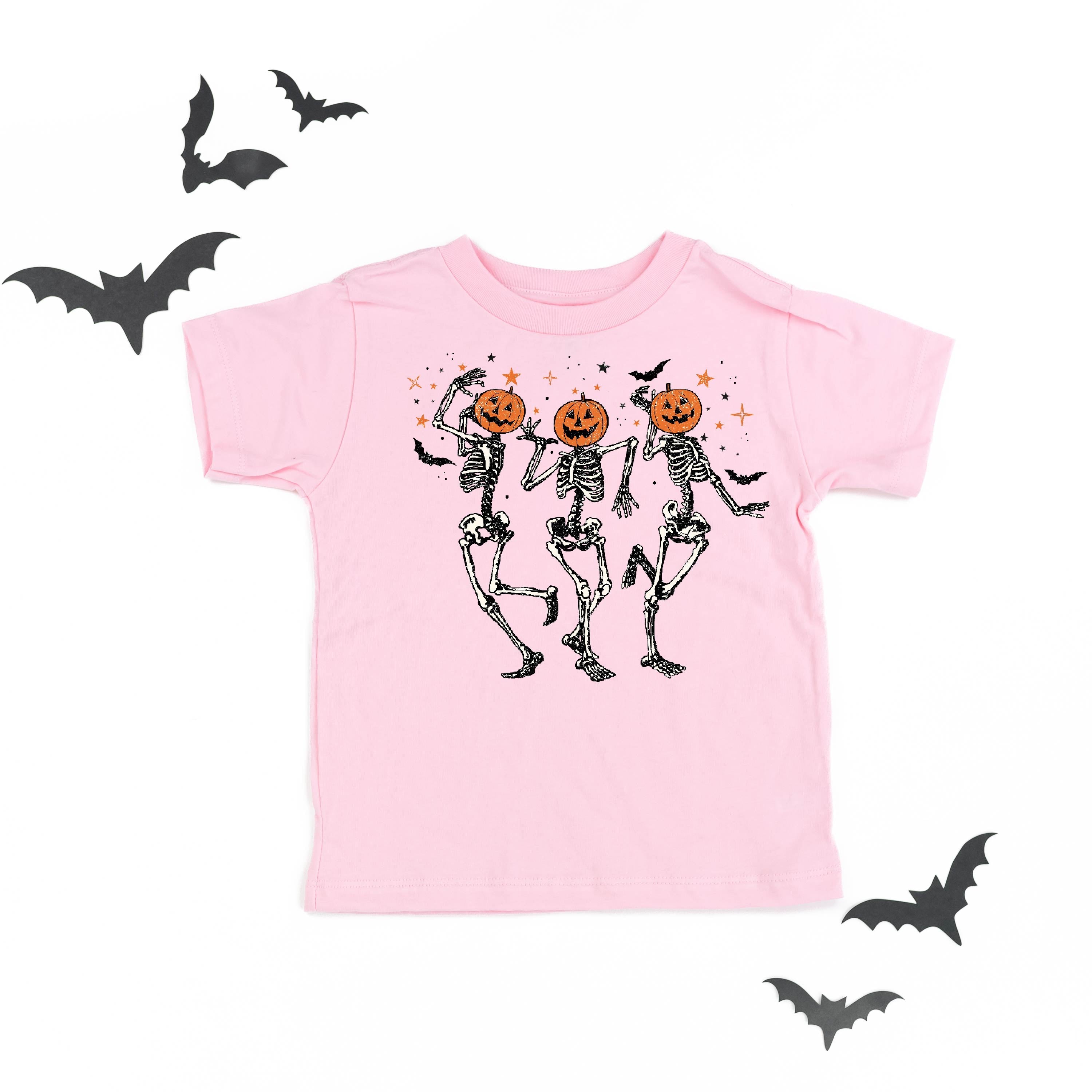 Pumpkin Head Dancing Skellies - Child Tee Little Mama Shirt Shop