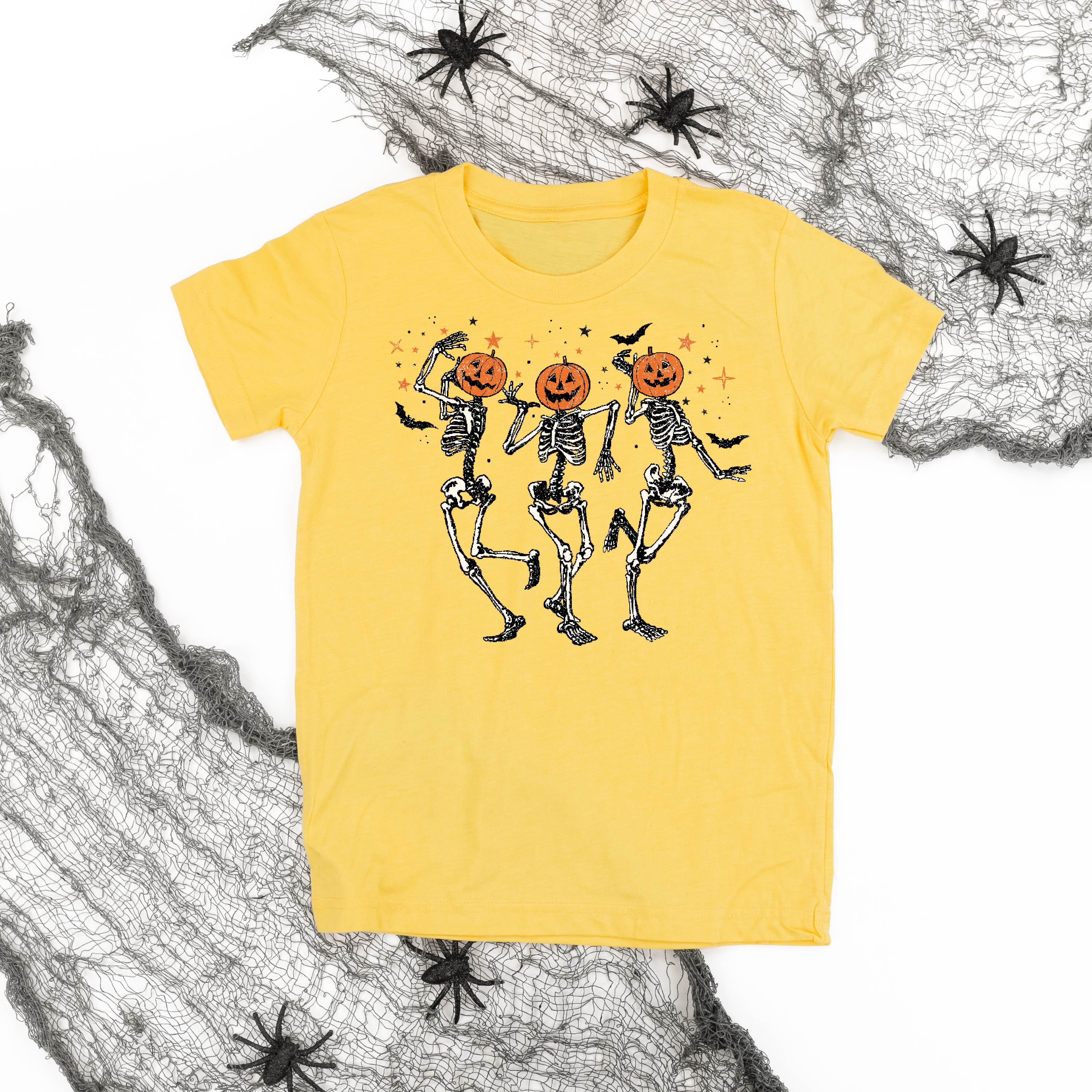 short_sleeve_kids_tees_dancing_skelly_pumpkin_heads_little_mama_shirt_shop