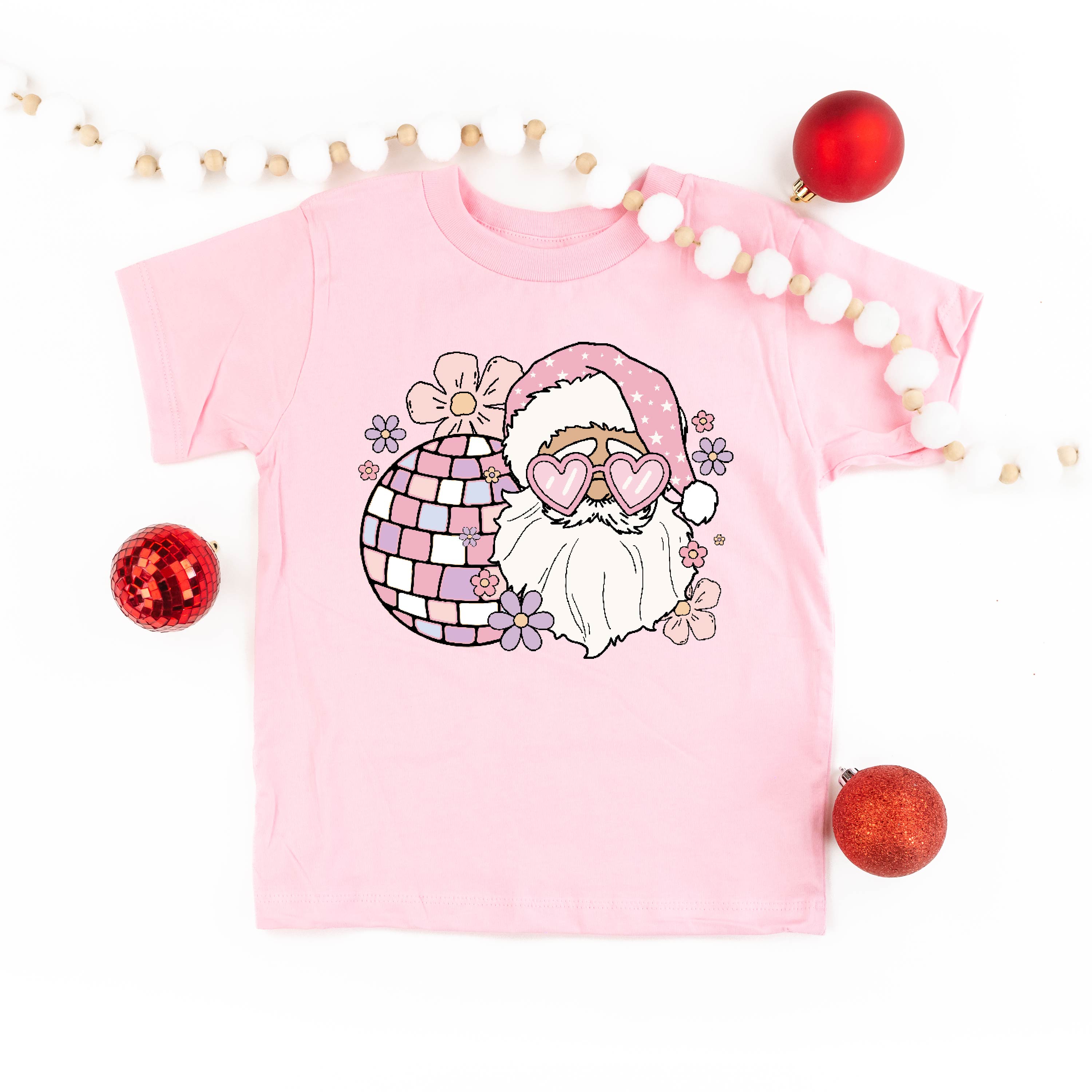 short_sleeve_kids_tees_disco_Santa_little_mama_shirt_shop