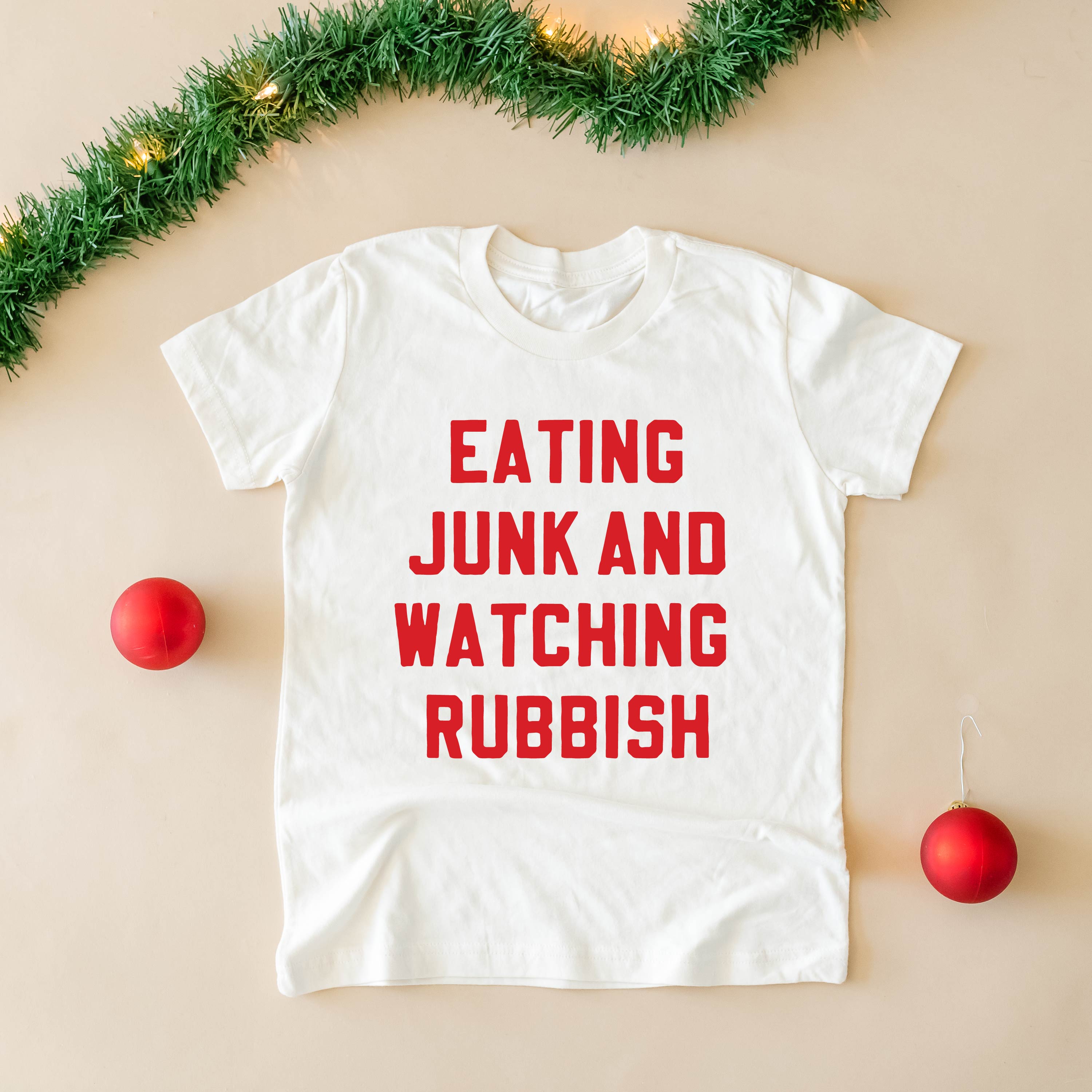 Eating Junk And Watching Rubbish - Child Tee Little Mama Shirt Shop