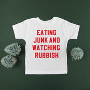 Eating Junk And Watching Rubbish - Child Tee Little Mama Shirt Shop