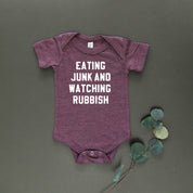 Eating Junk And Watching Rubbish - Child Tee Little Mama Shirt Shop