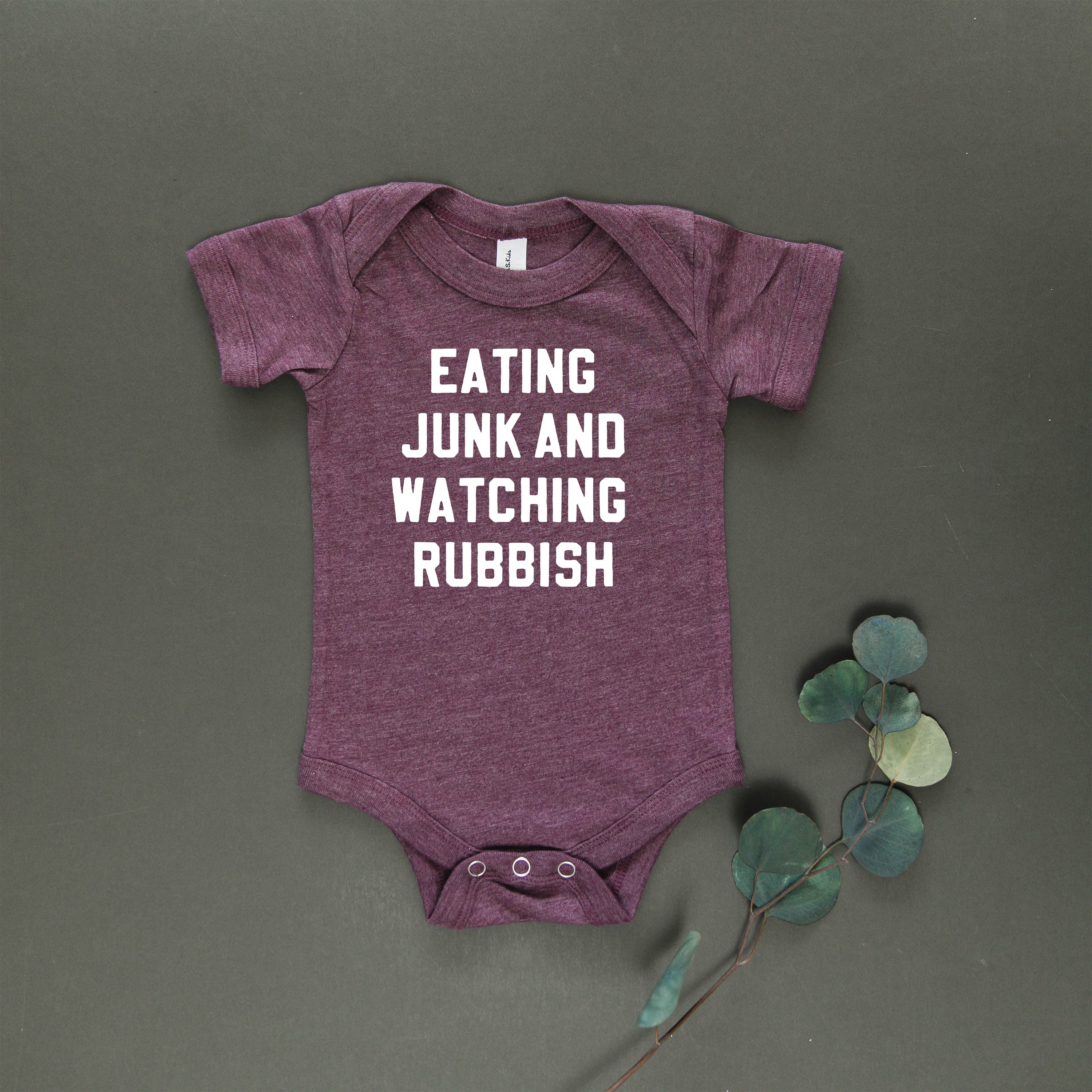 Eating Junk And Watching Rubbish - Child Tee Little Mama Shirt Shop