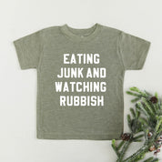 Eating Junk And Watching Rubbish - Child Tee Little Mama Shirt Shop