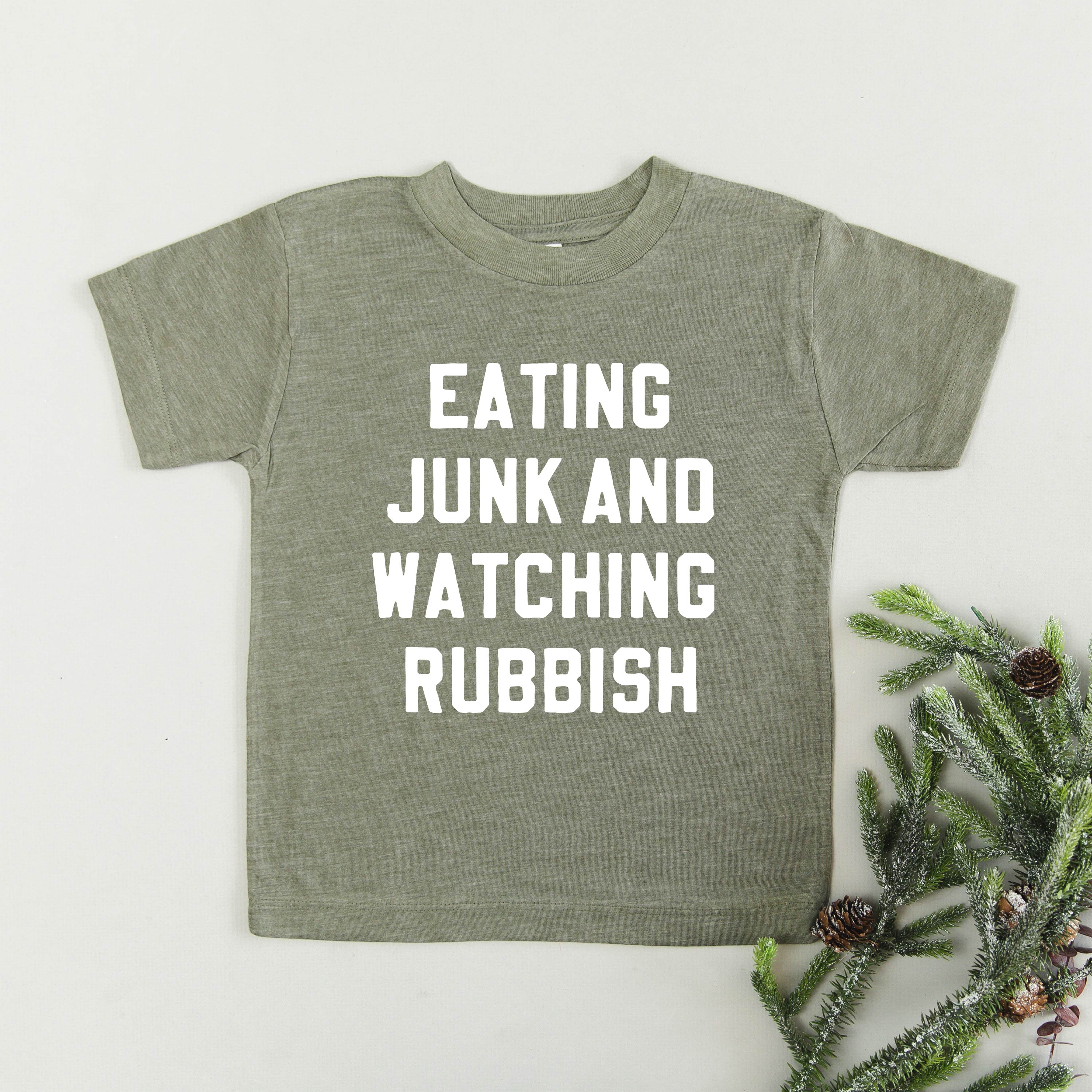 Eating Junk And Watching Rubbish - Child Tee Little Mama Shirt Shop