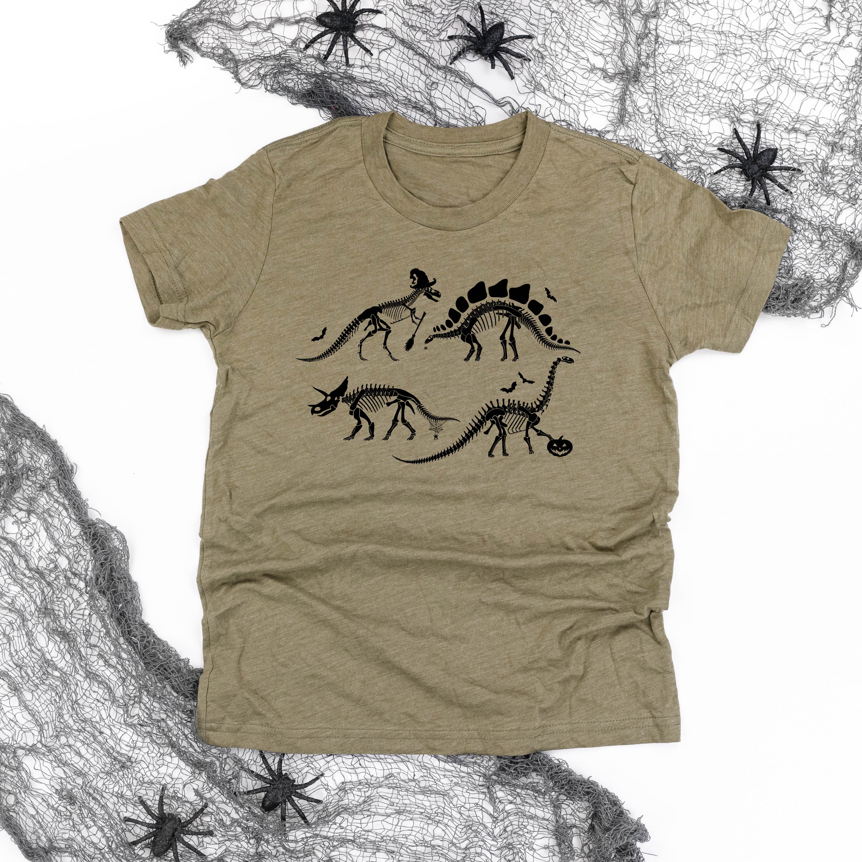 short_sleeve_kids_tees_four_dinosaur_skeletons_little_mama_shirt_shop