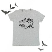 Four Dinosaur Skeletons - Child Tee Little Mama Shirt Shop