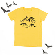 Four Dinosaur Skeletons - Child Tee Little Mama Shirt Shop