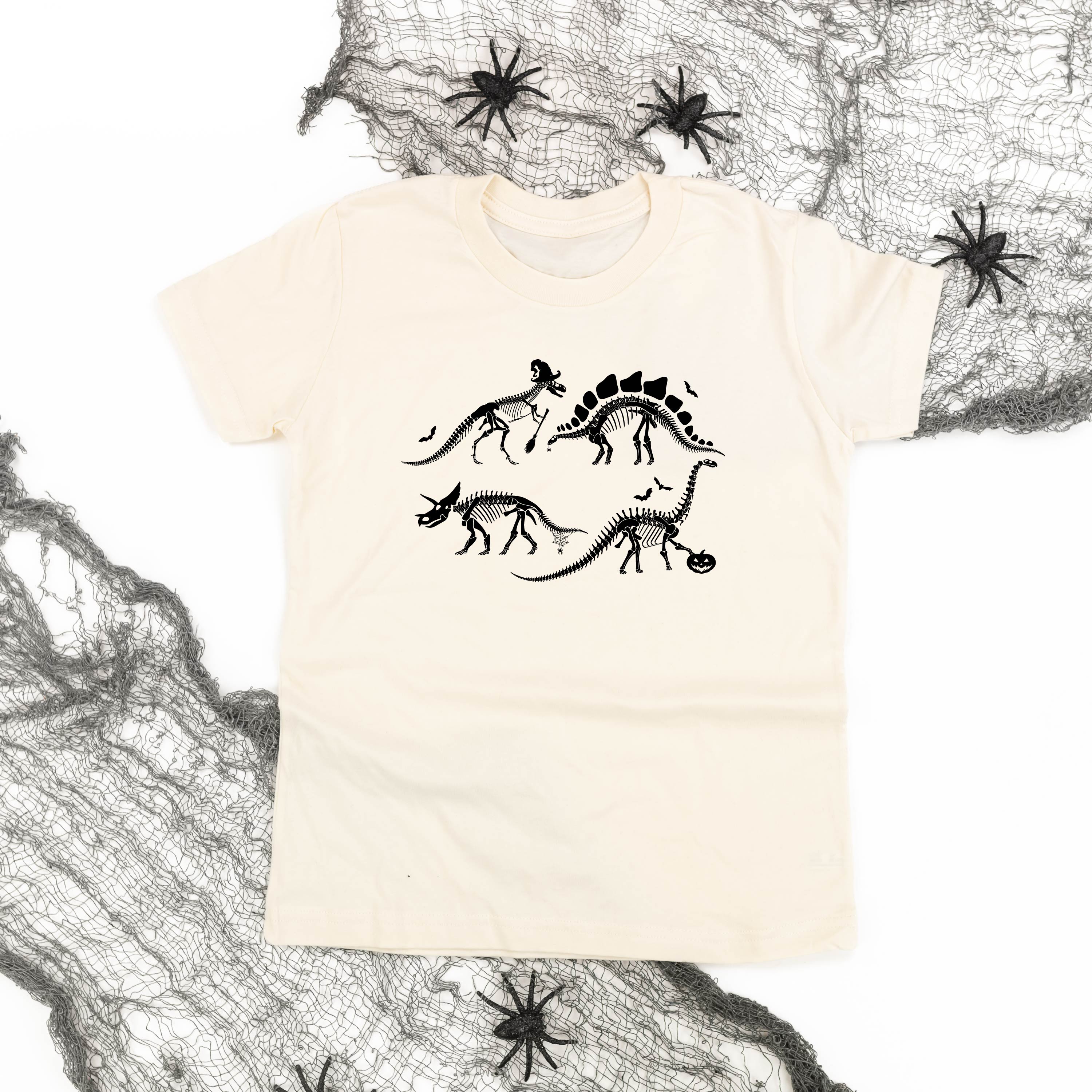Four Dinosaur Skeletons - Child Tee Little Mama Shirt Shop