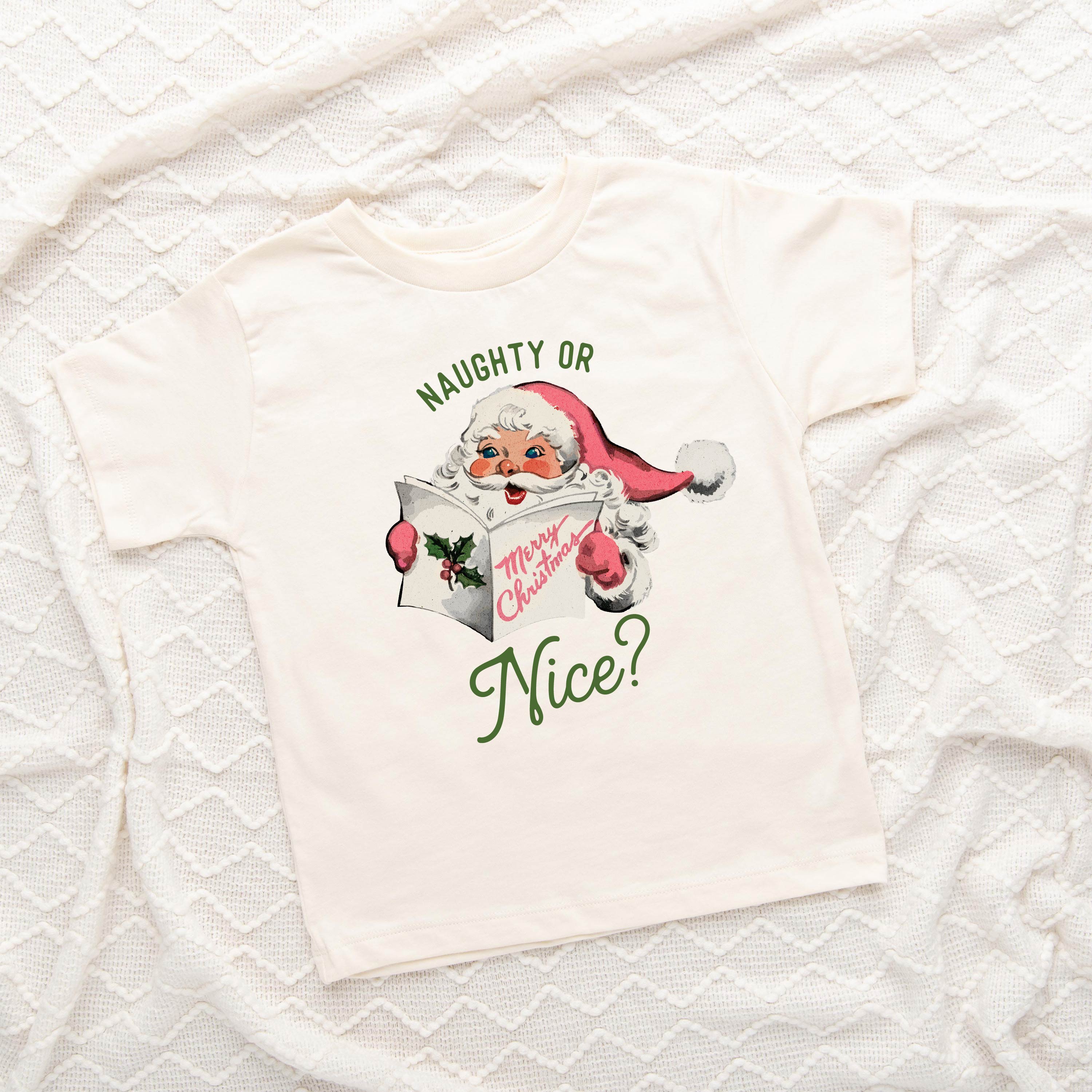 Naughty Or Nice? - Child Tee Little Mama Shirt Shop