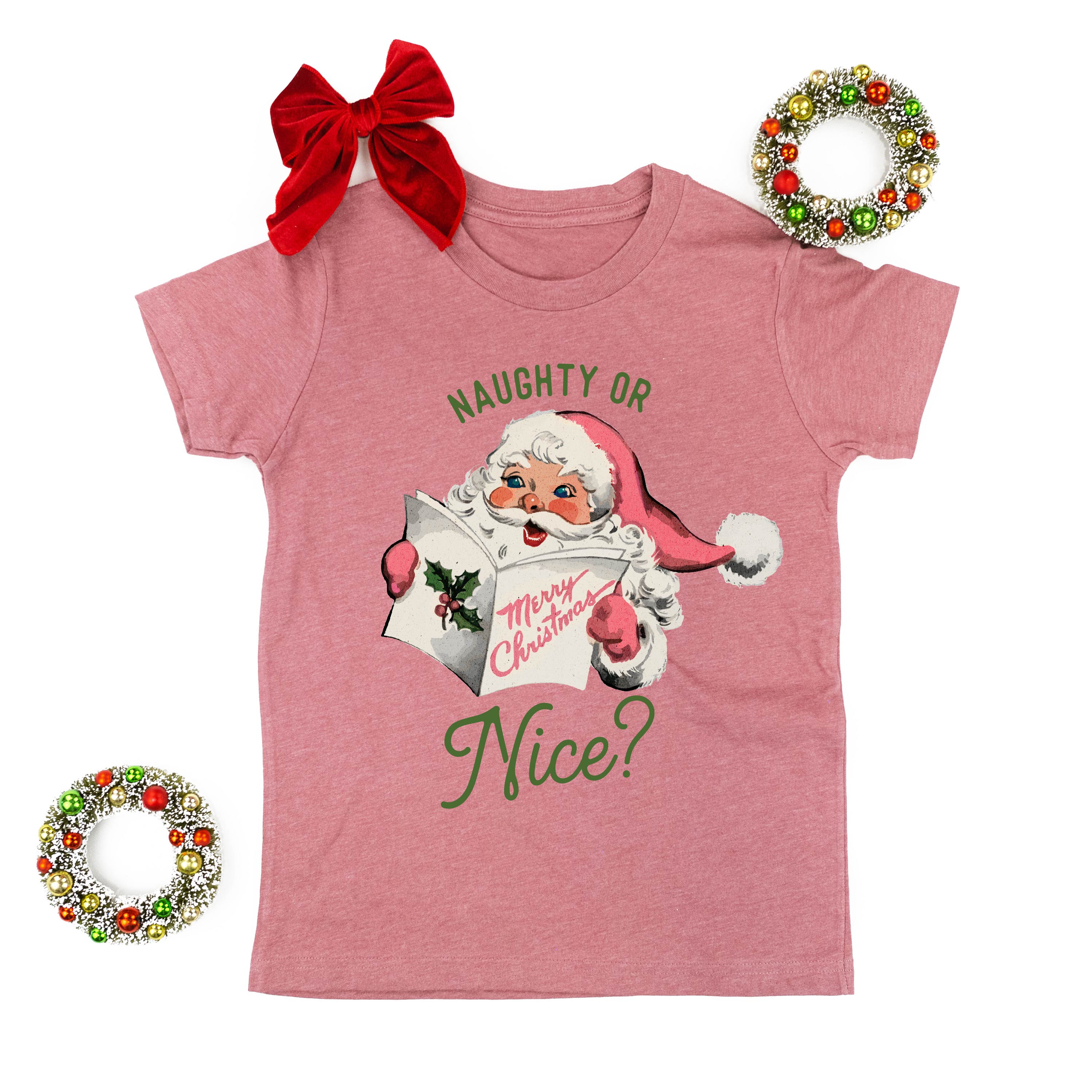 Naughty Or Nice? - Child Tee Little Mama Shirt Shop