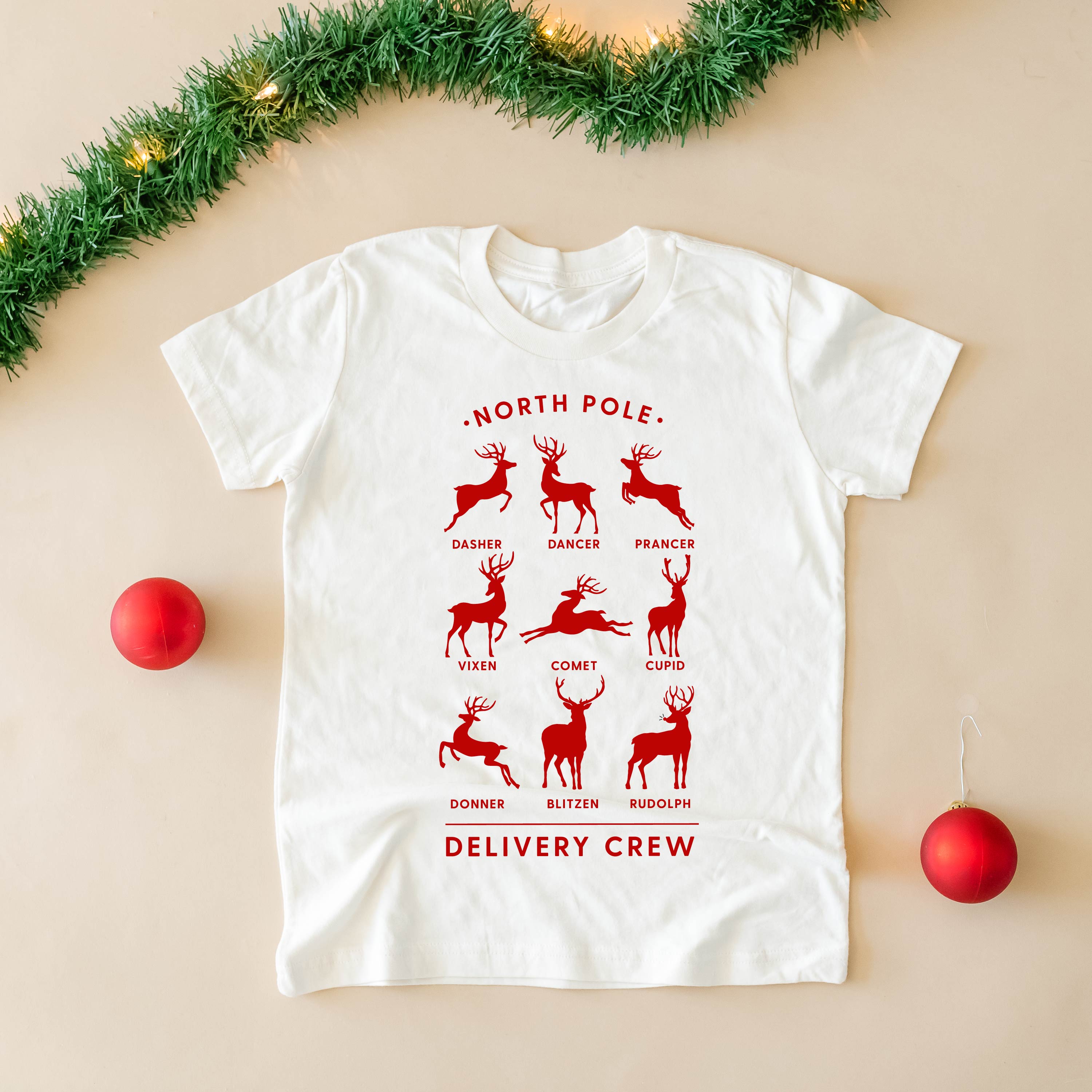 Reindeer - North Pole Delivery Crew - Child Tee Little Mama Shirt Shop