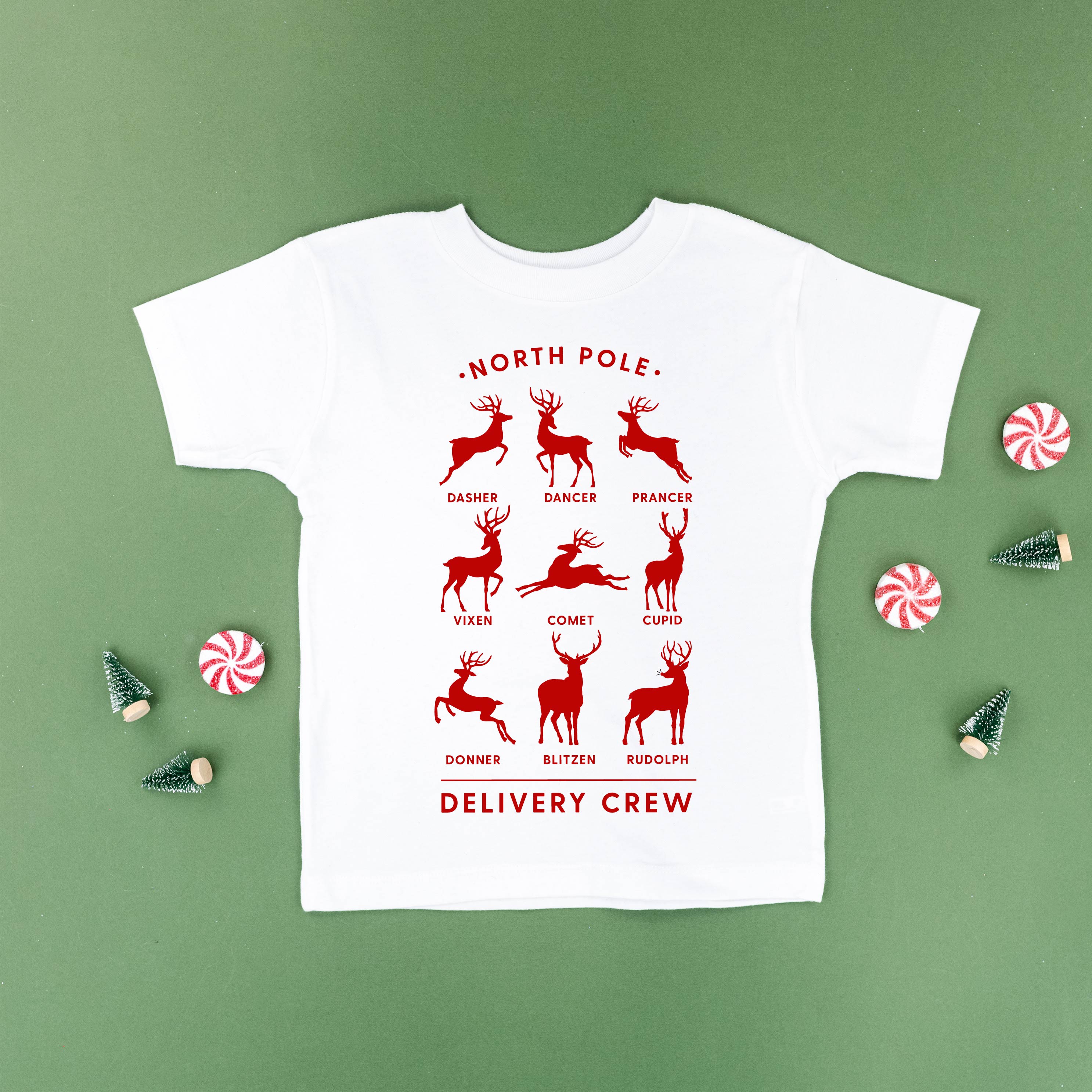 Reindeer - North Pole Delivery Crew - Child Tee Little Mama Shirt Shop