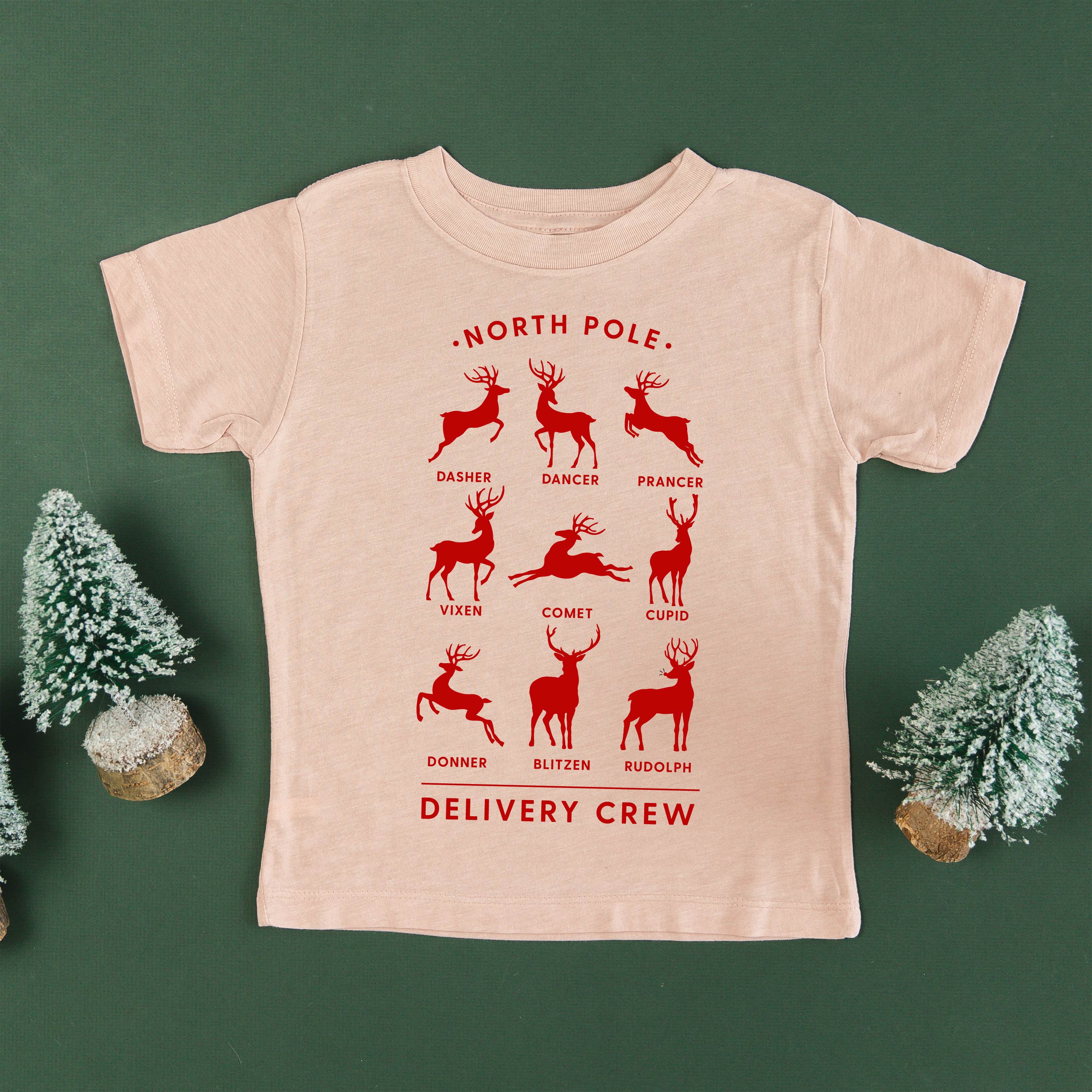 Reindeer - North Pole Delivery Crew - Child Tee Little Mama Shirt Shop