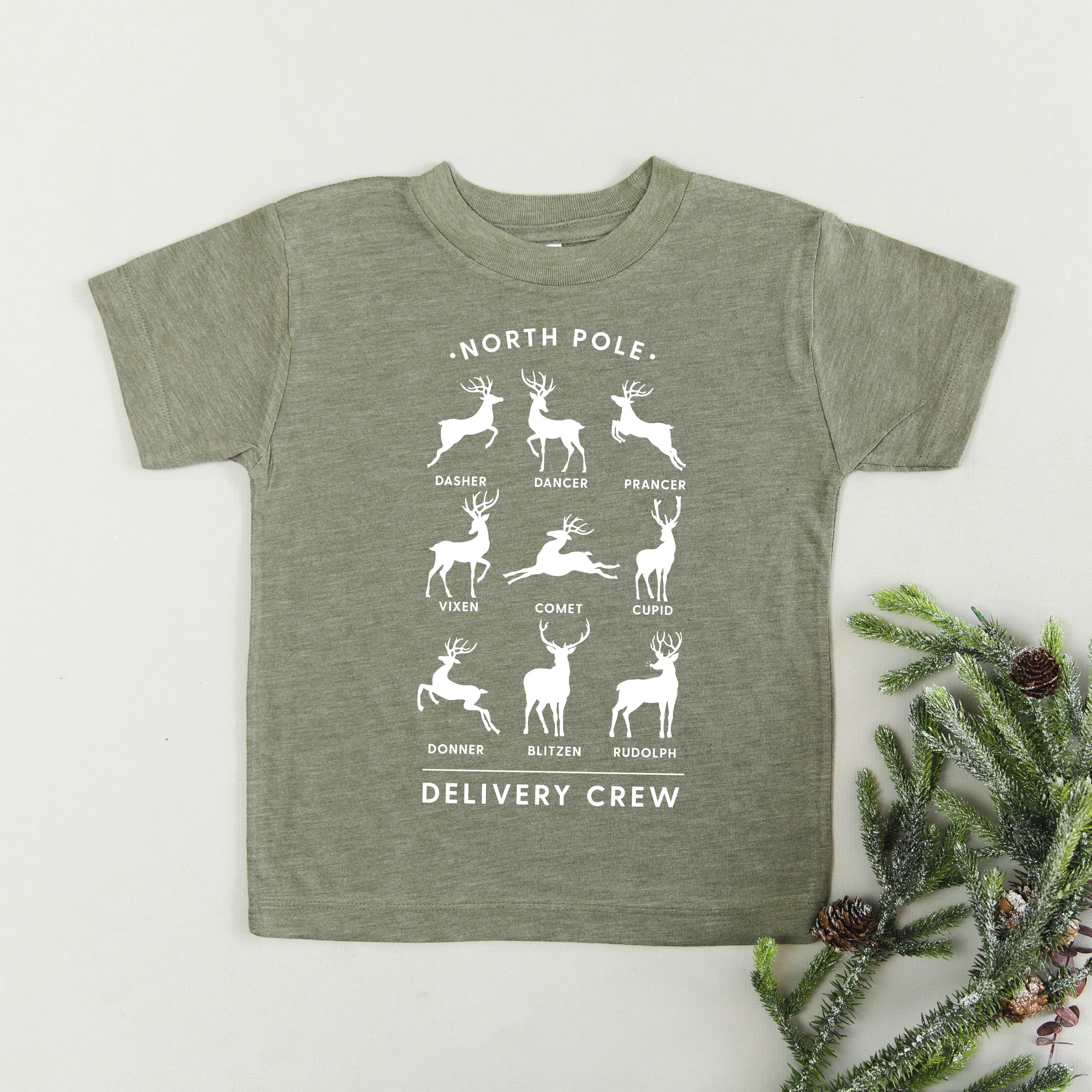 Reindeer - North Pole Delivery Crew - Child Tee Little Mama Shirt Shop
