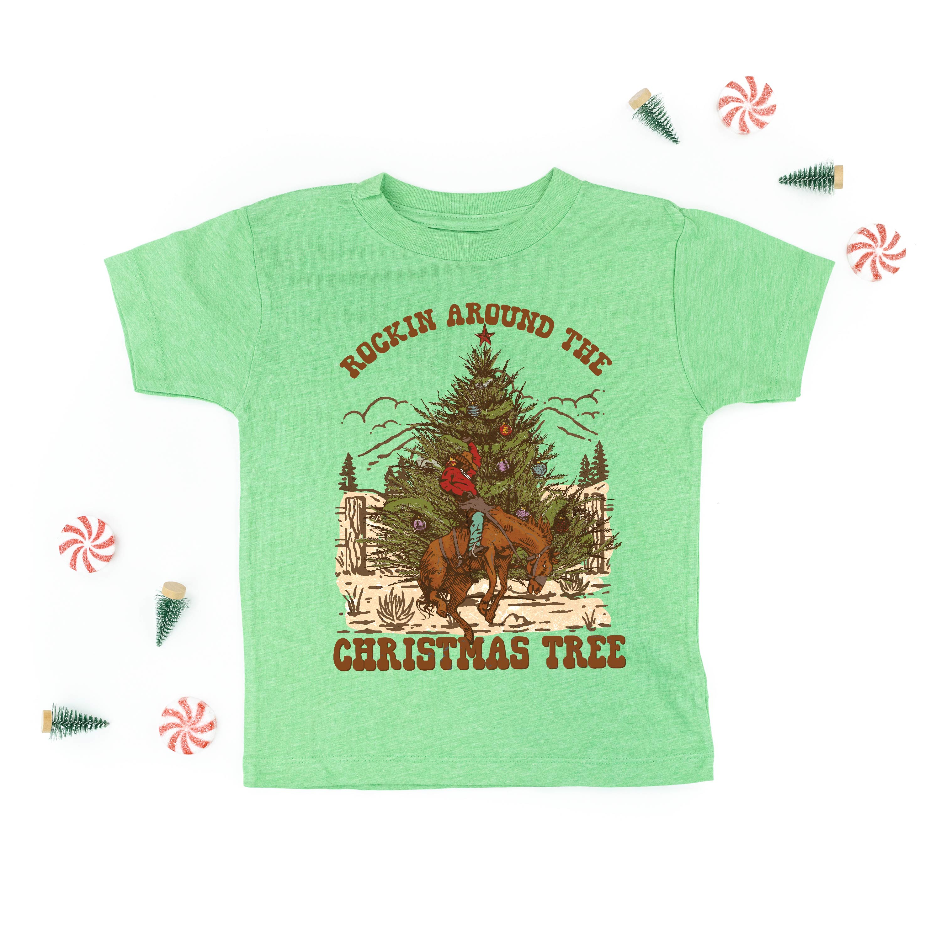 Rockin Around The Christmas Tree - Child Tee Little Mama Shirt Shop