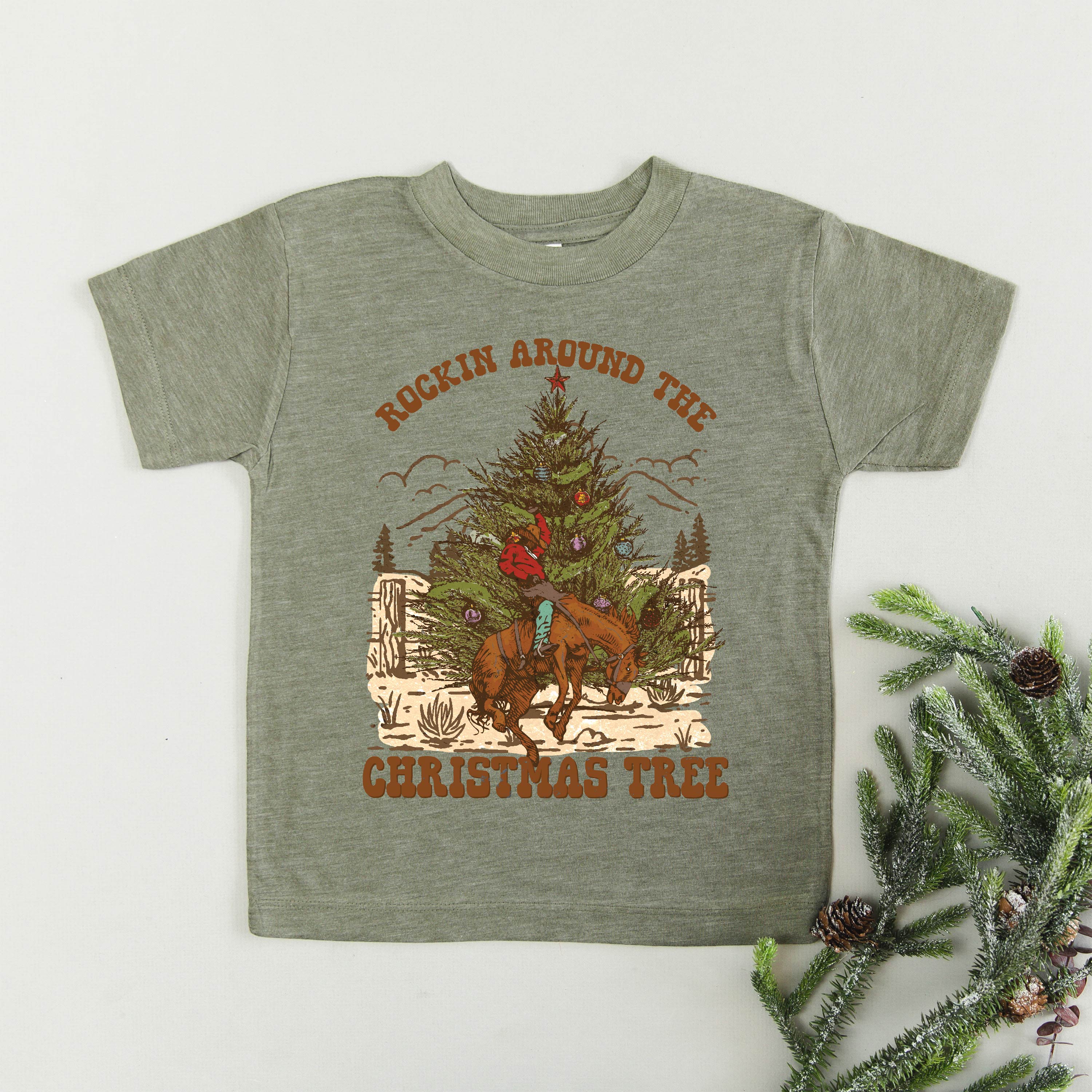 Rockin Around The Christmas Tree - Child Tee Little Mama Shirt Shop