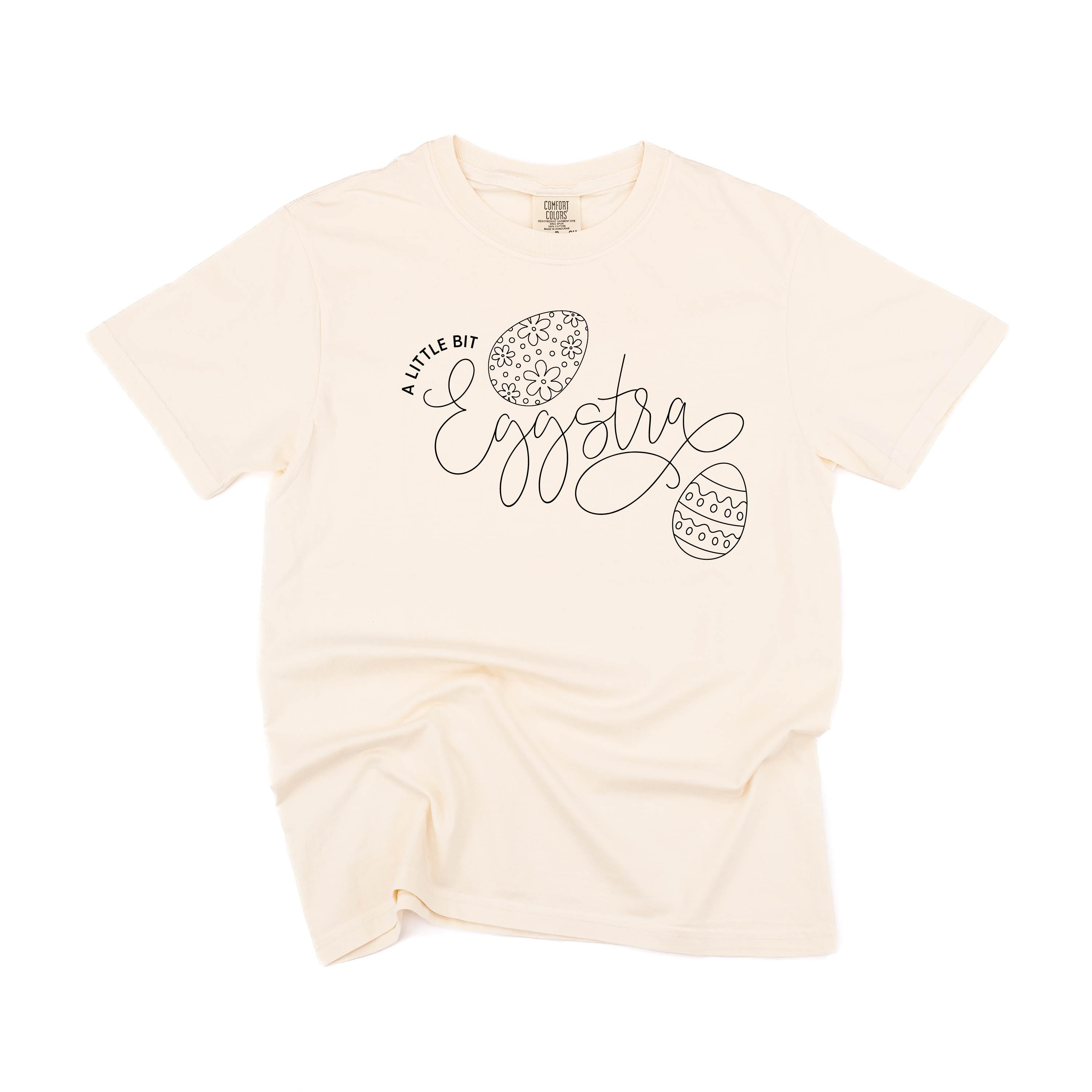 A Little Bit Eggstra - Comfort Colors Tee Little Mama Shirt Shop