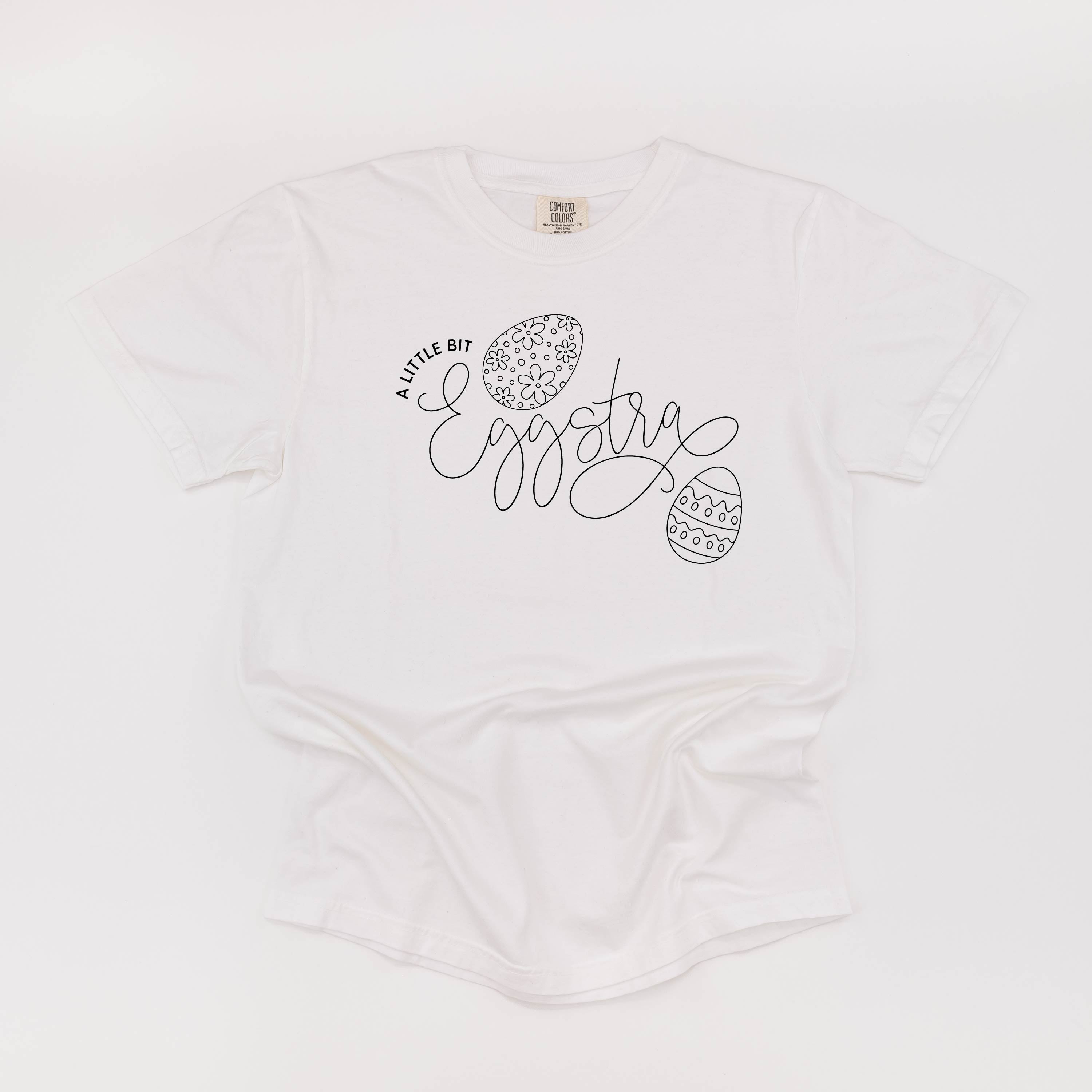A Little Bit Eggstra - Comfort Colors Tee Little Mama Shirt Shop
