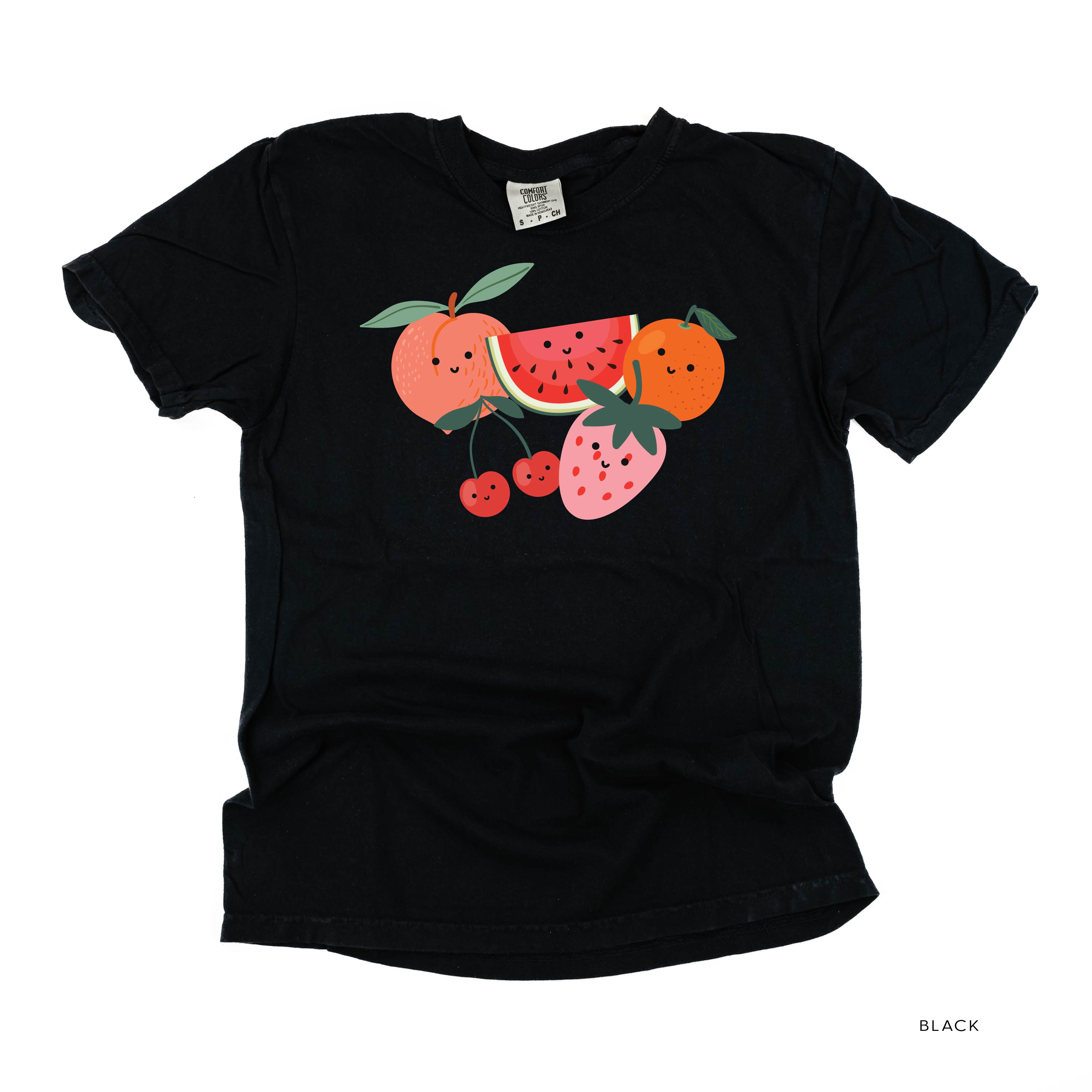 Group of Smiley Fruit - Comfort Colors Tee Little Mama Shirt Shop