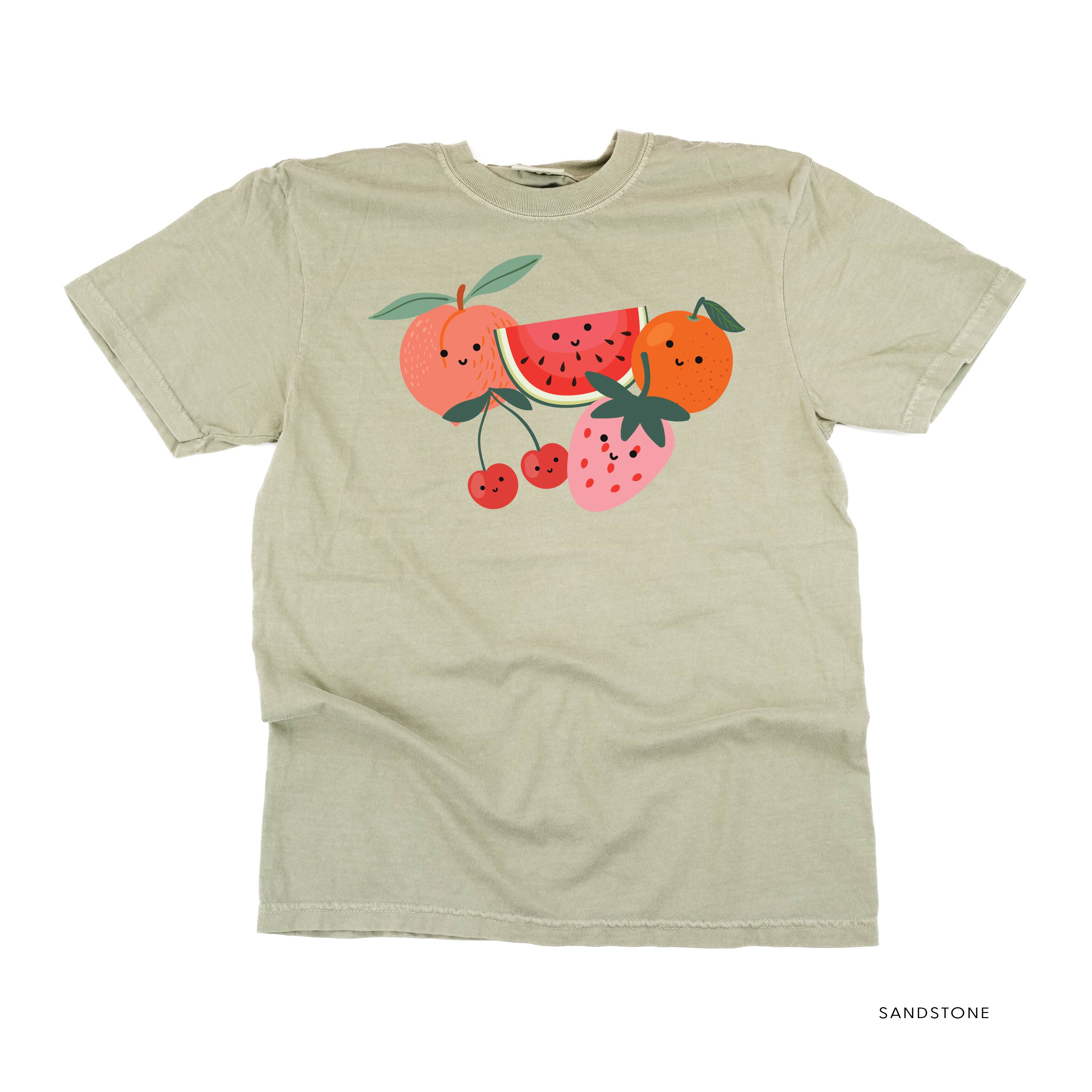 Group of Smiley Fruit - Comfort Colors Tee Little Mama Shirt Shop