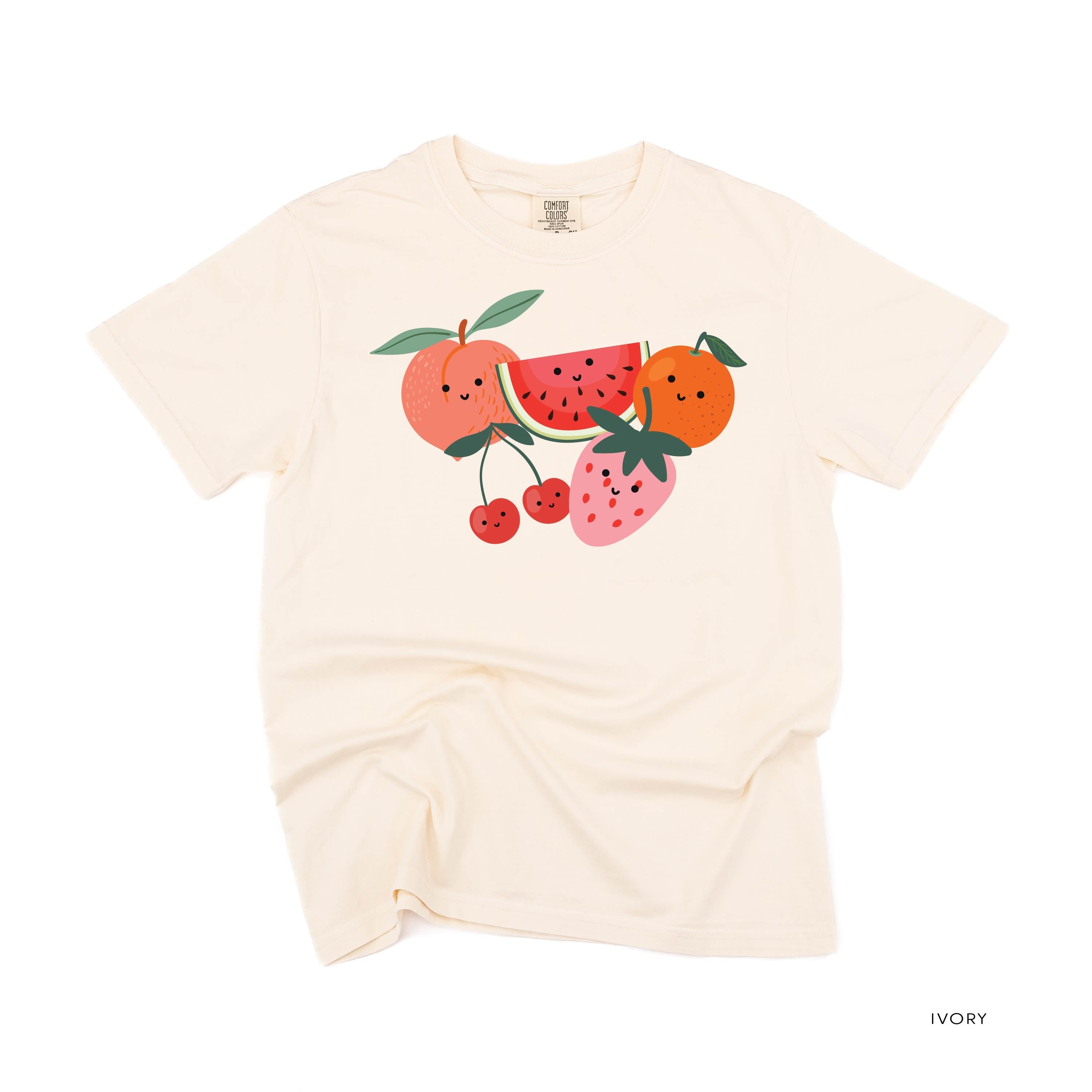 Group of Smiley Fruit - Comfort Colors Tee Little Mama Shirt Shop
