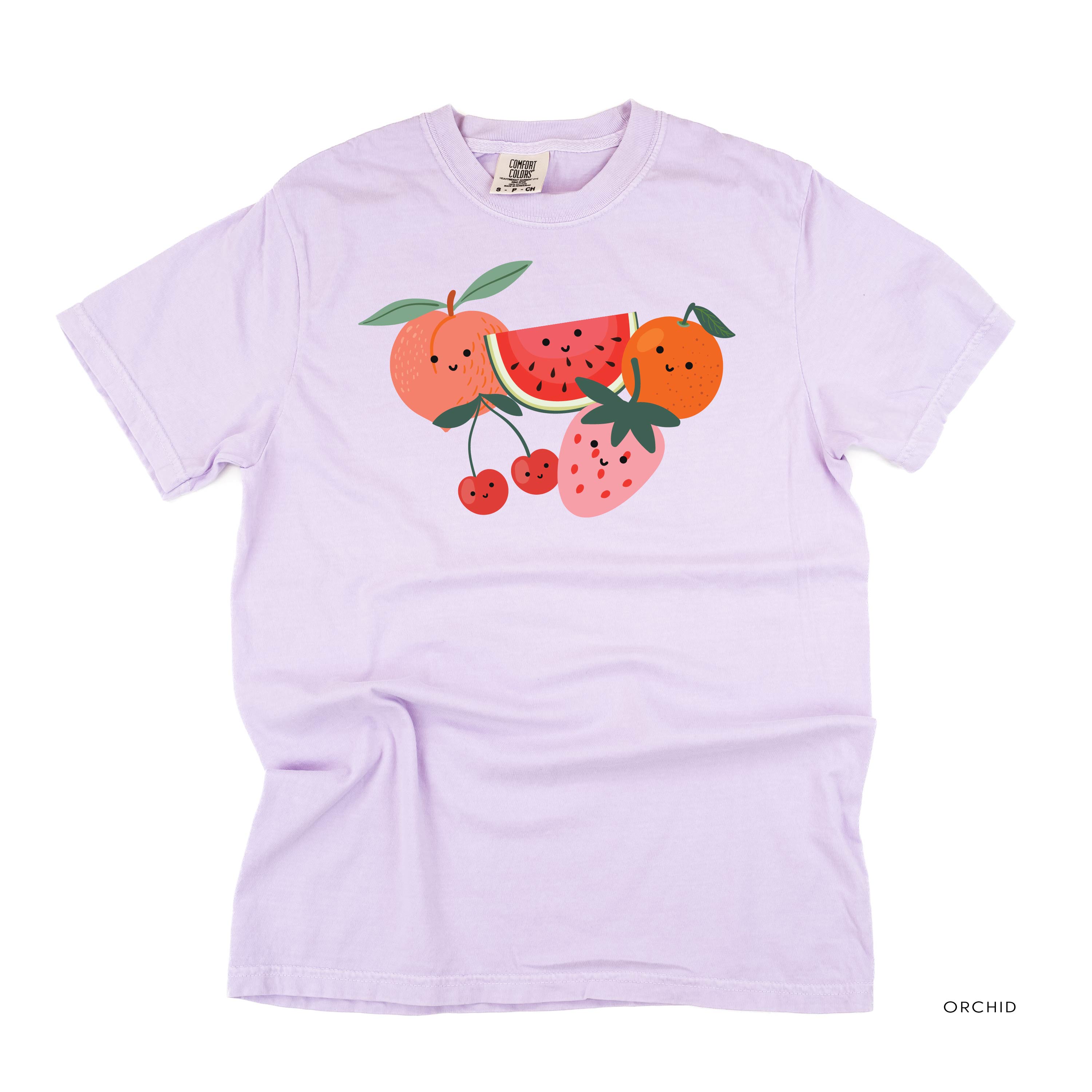 Group of Smiley Fruit - Comfort Colors Tee Little Mama Shirt Shop