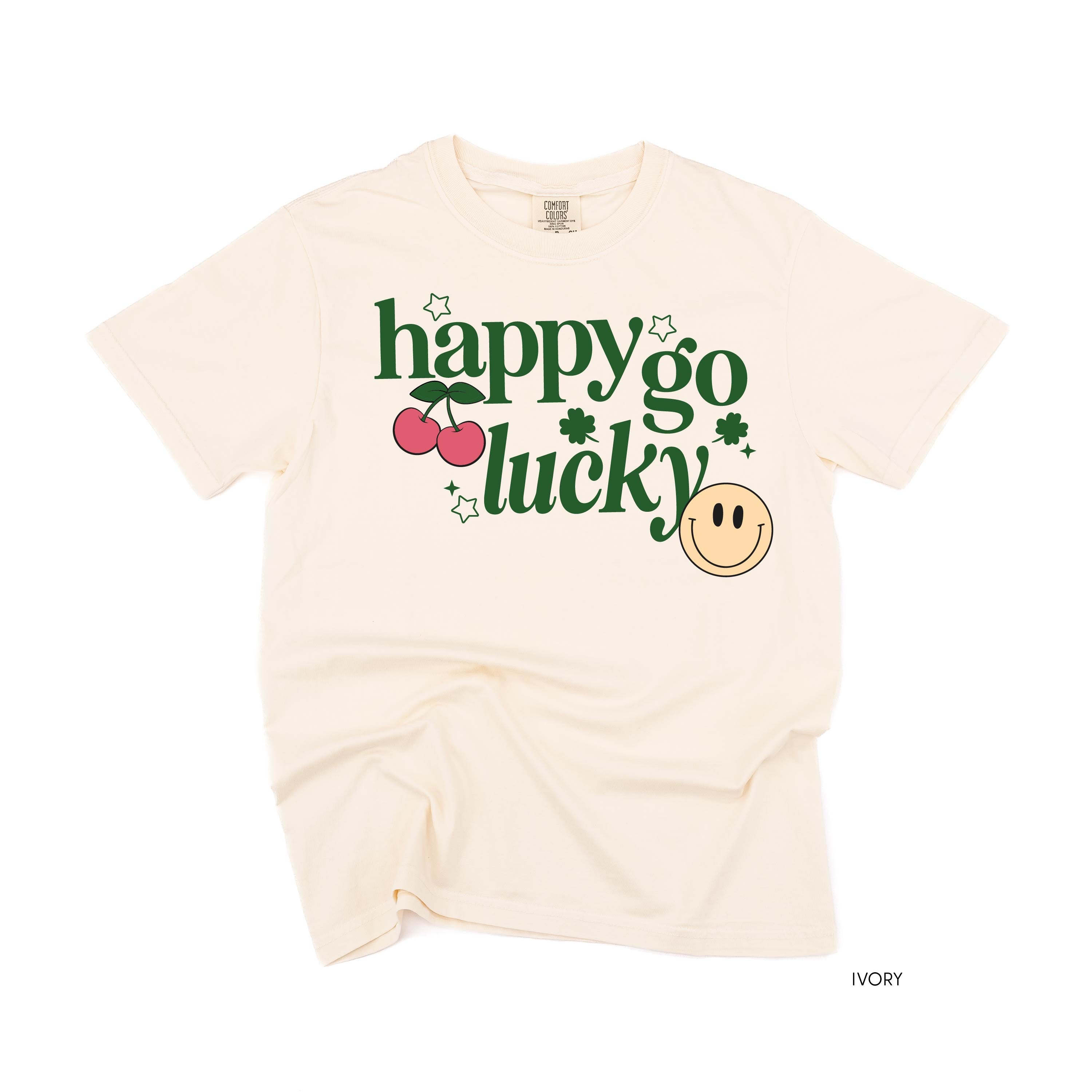 Happy Go Lucky - Comfort Colors Tee Little Mama Shirt Shop