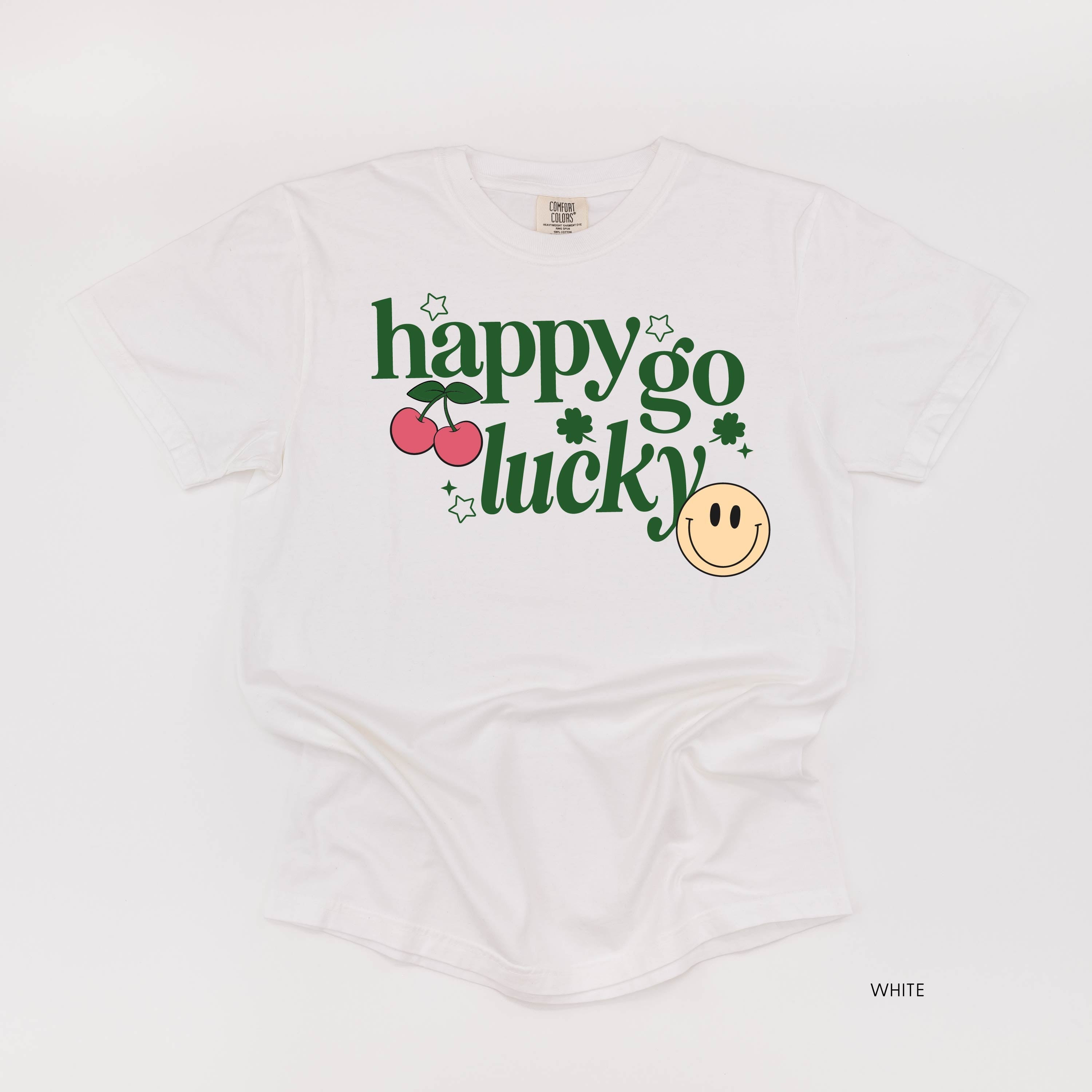 Happy Go Lucky - Comfort Colors Tee Little Mama Shirt Shop