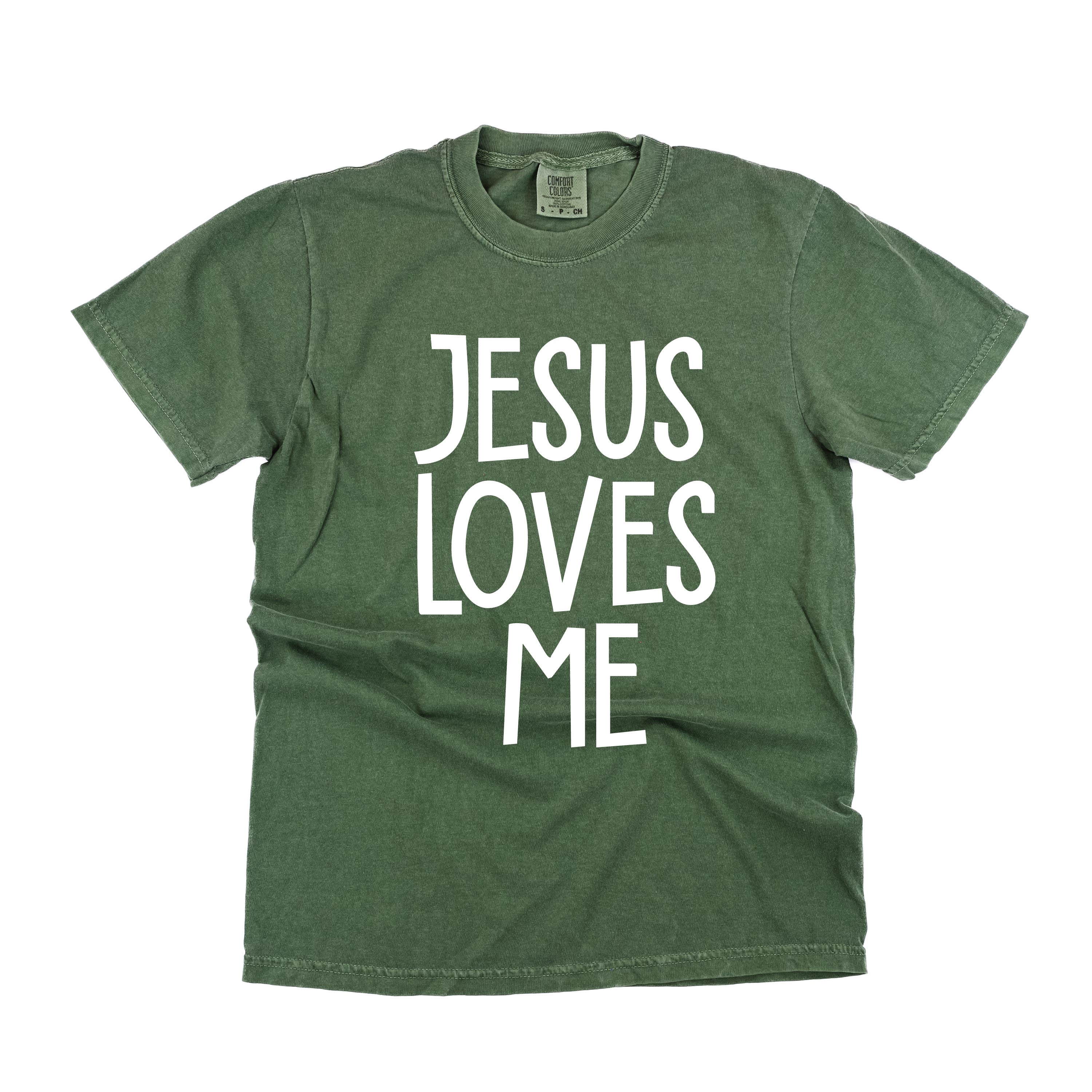 Jesus Loves Me (2025) - Comfort Colors Tee Little Mama Shirt Shop