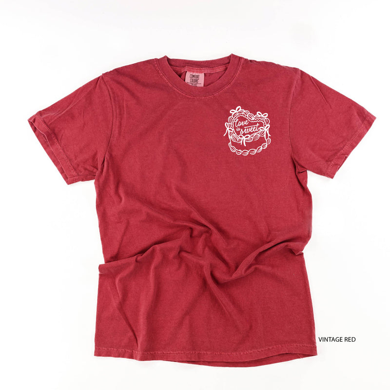 Love Is Sweet (pocket) - Comfort Colors Tee