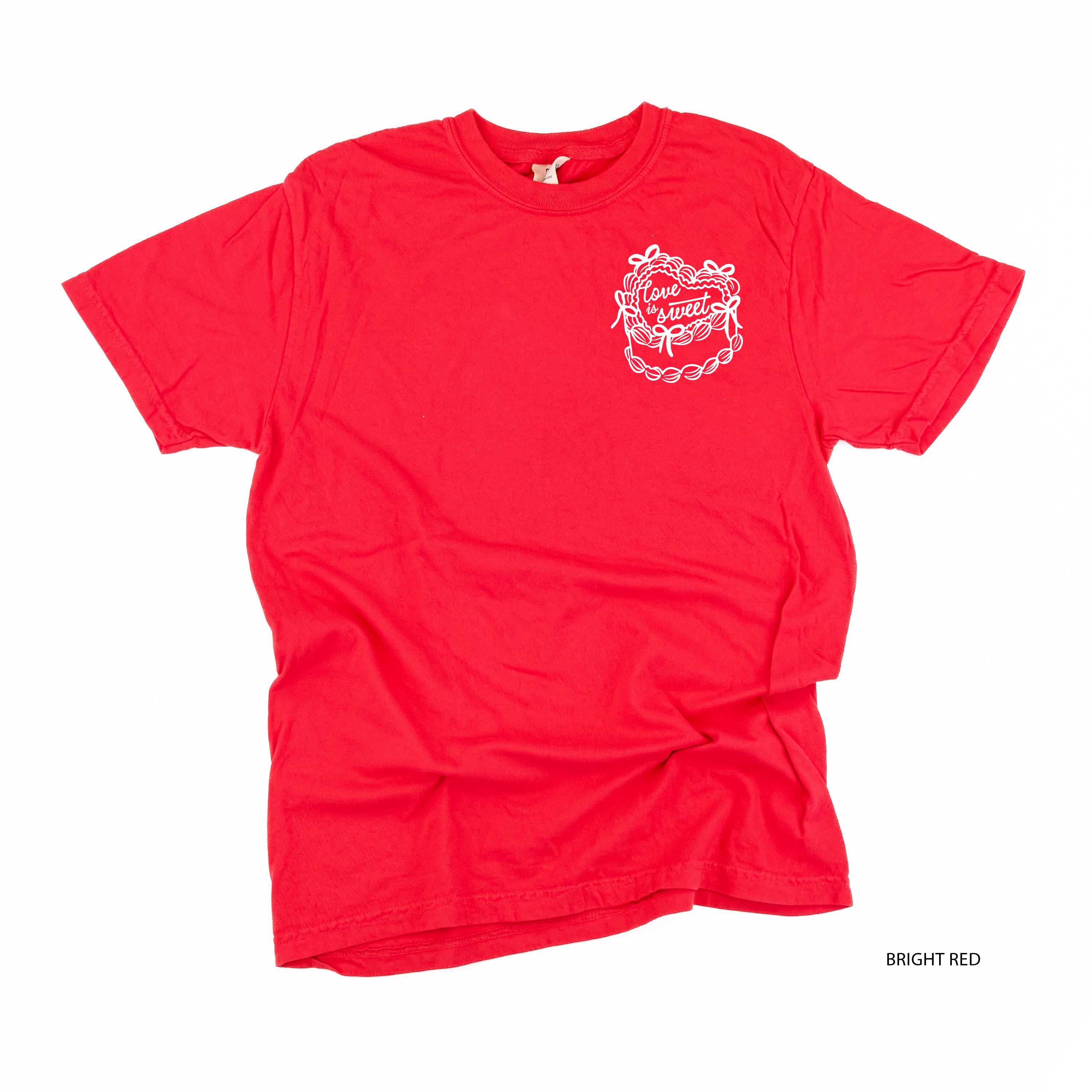 Love Is Sweet (pocket) - Comfort Colors Tee Little Mama Shirt Shop