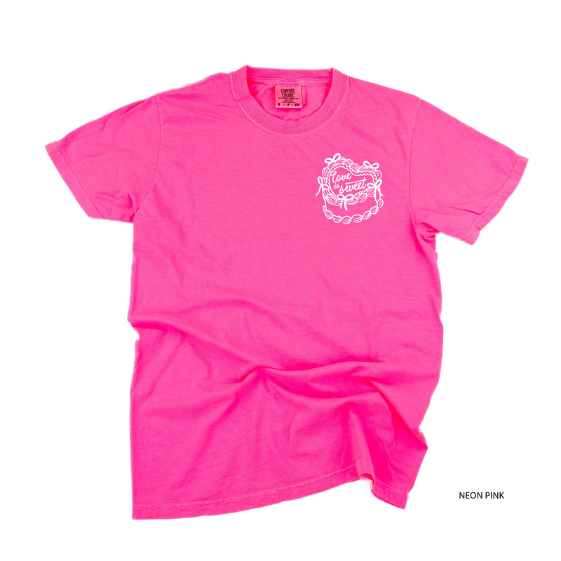 Love Is Sweet (pocket) - Comfort Colors Tee