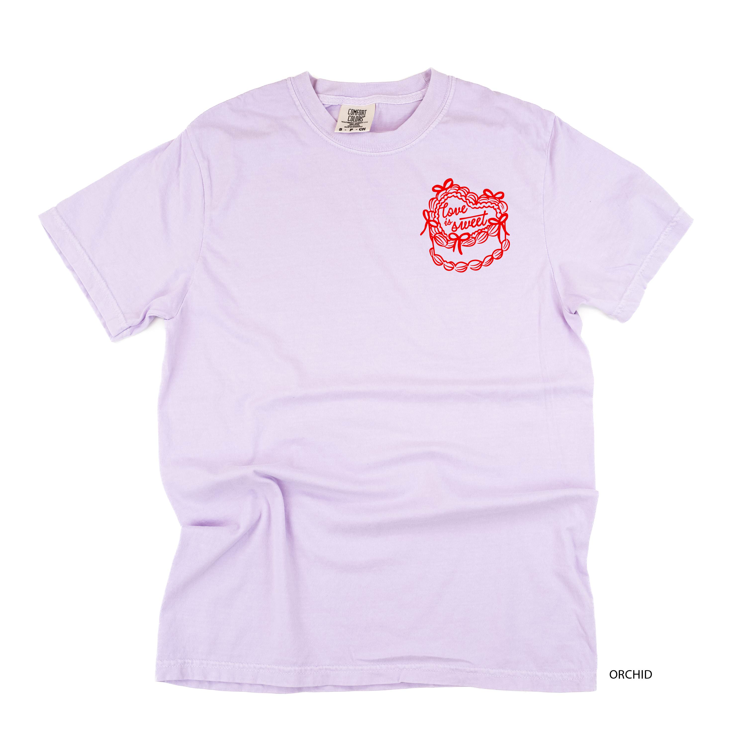 Love Is Sweet (pocket) - Comfort Colors Tee Little Mama Shirt Shop