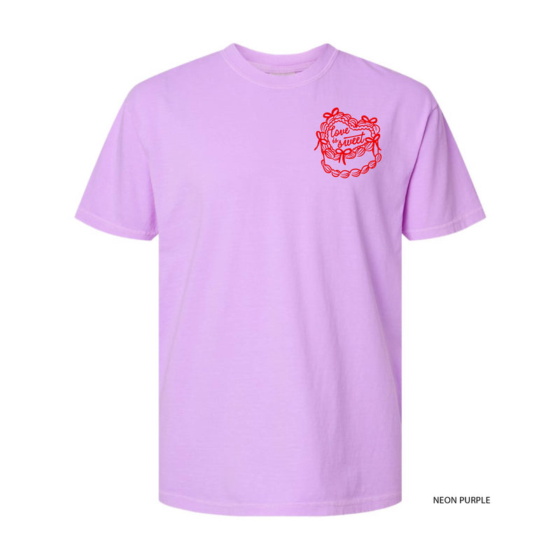 Love Is Sweet (pocket) - Comfort Colors Tee