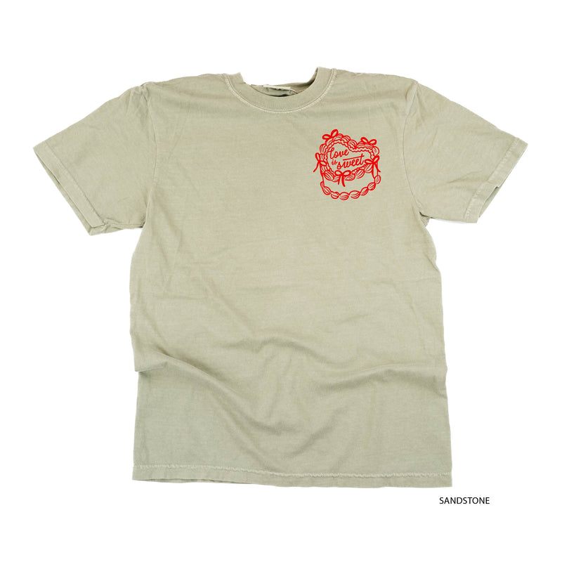 Love Is Sweet (pocket) - Comfort Colors Tee