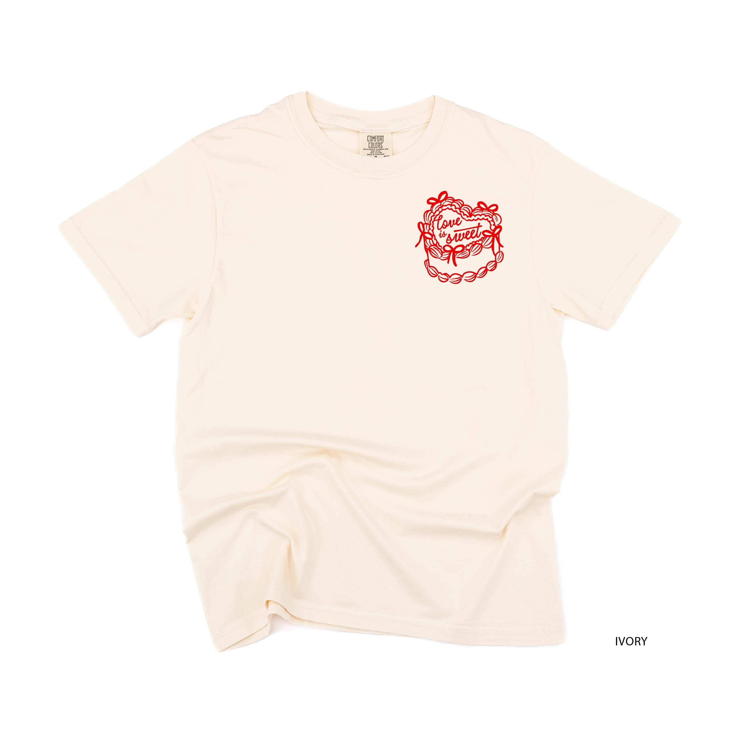 Love Is Sweet (pocket) - Comfort Colors Tee Little Mama Shirt Shop