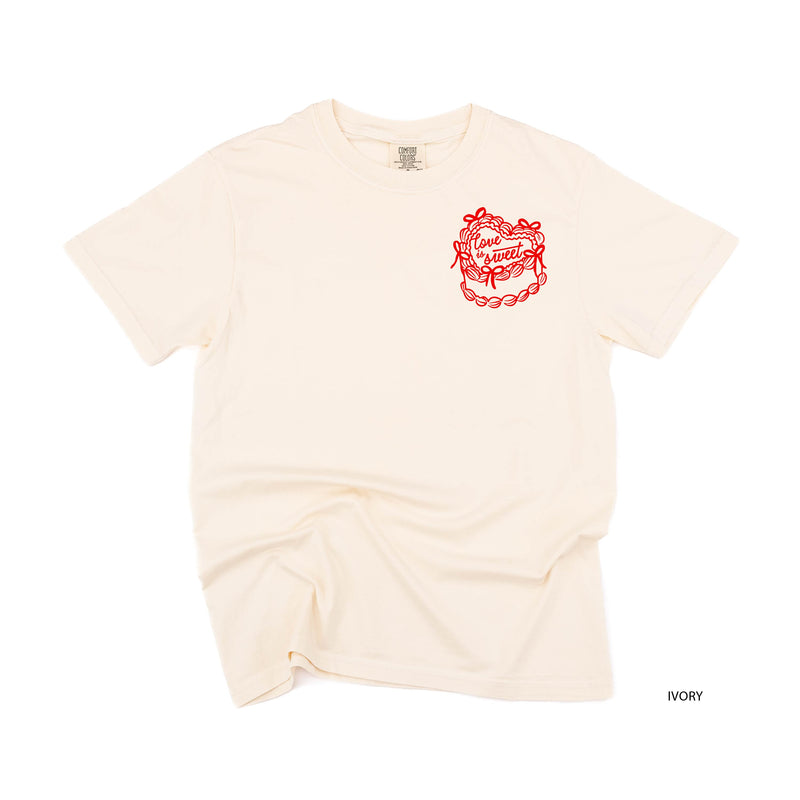 Love Is Sweet (pocket) - Comfort Colors Tee